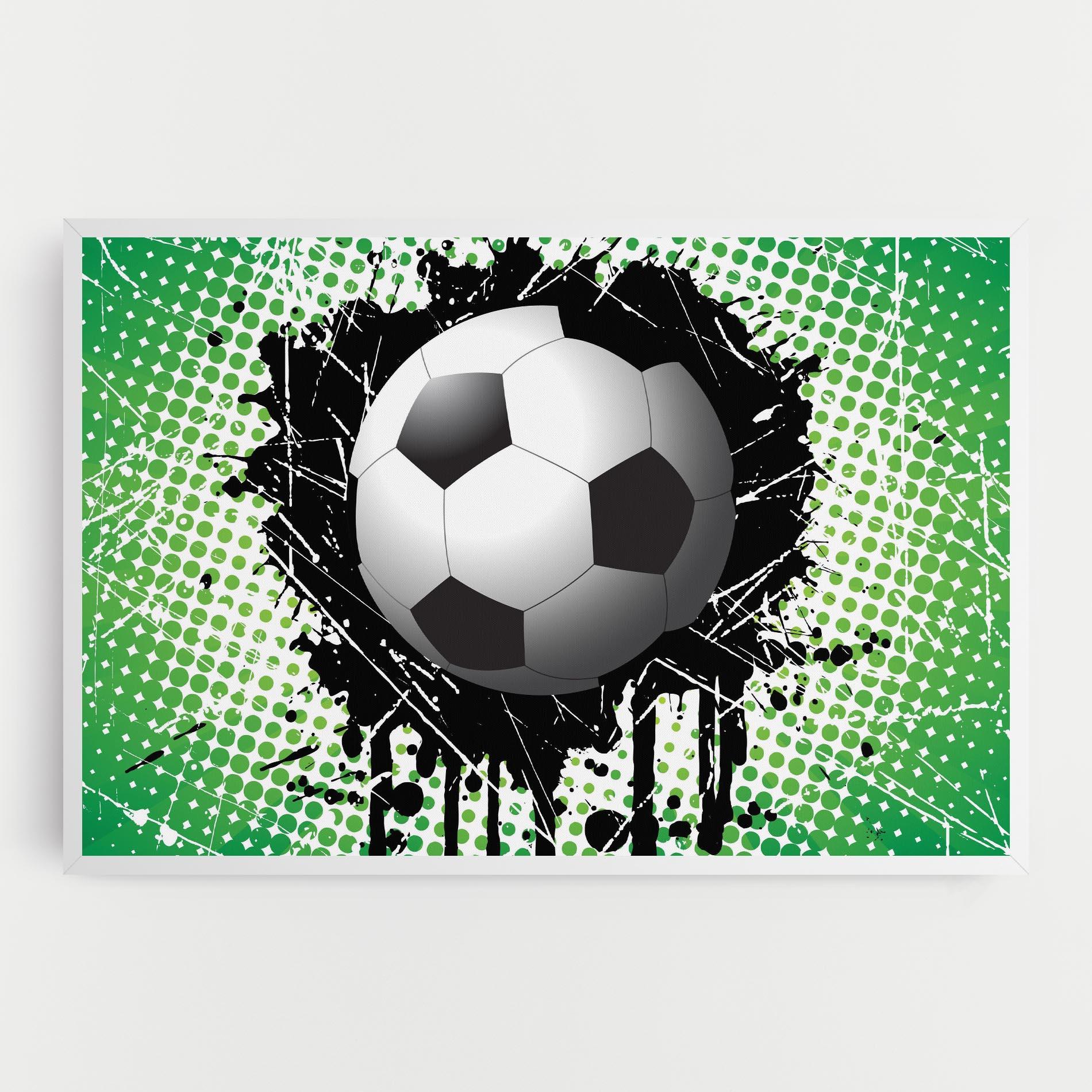 Картина на платно Green Black Football mockup 0