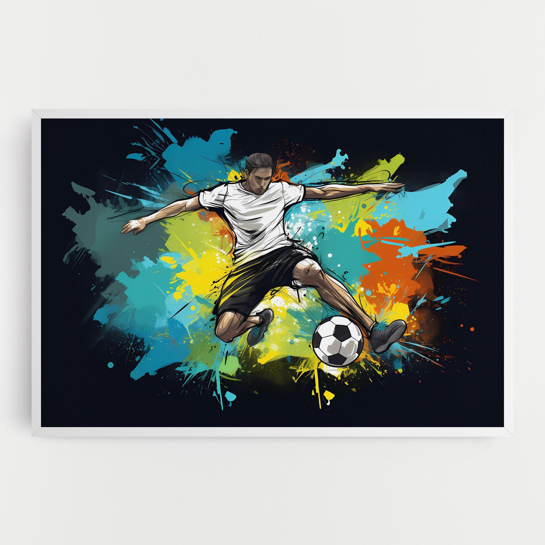 Картина на платно Green Paint Football Player mockup 0