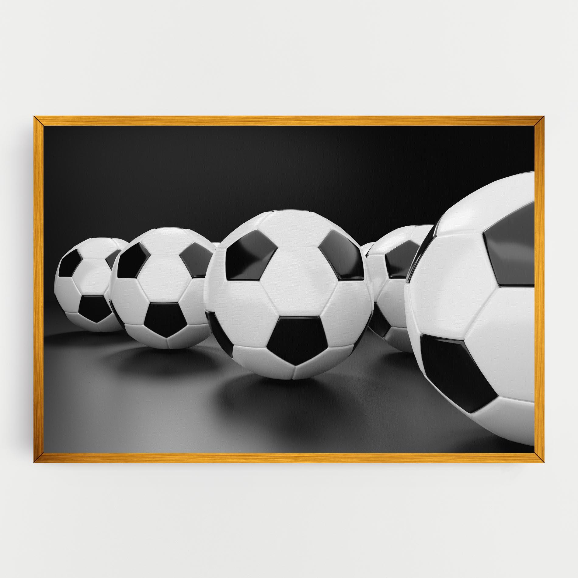 Картина на платно Black White Football mockup 0