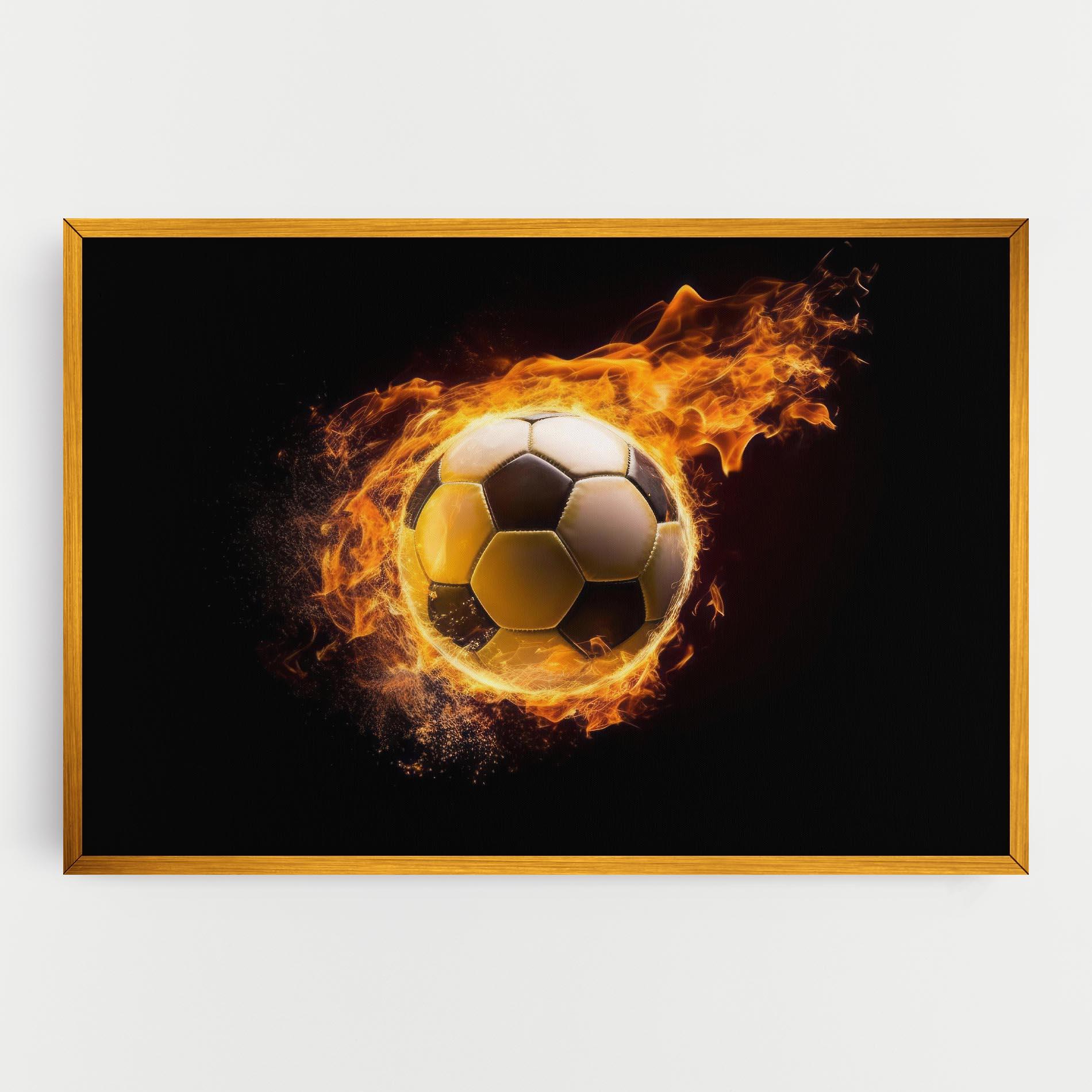 Картина на платно Fire Football mockup 0