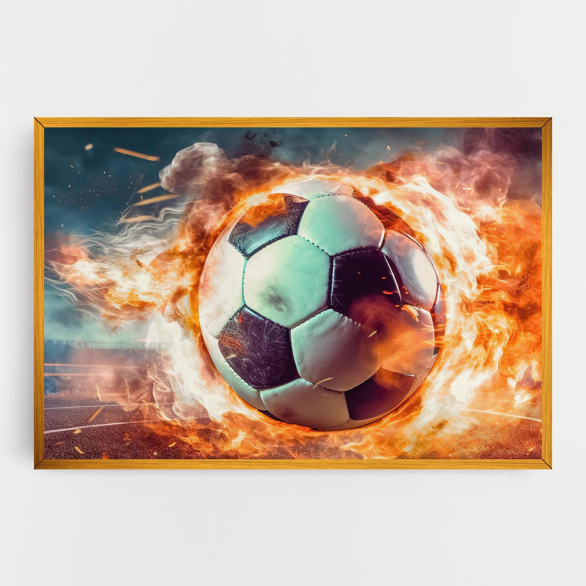 Картина на платно Football Explosion mockup 0