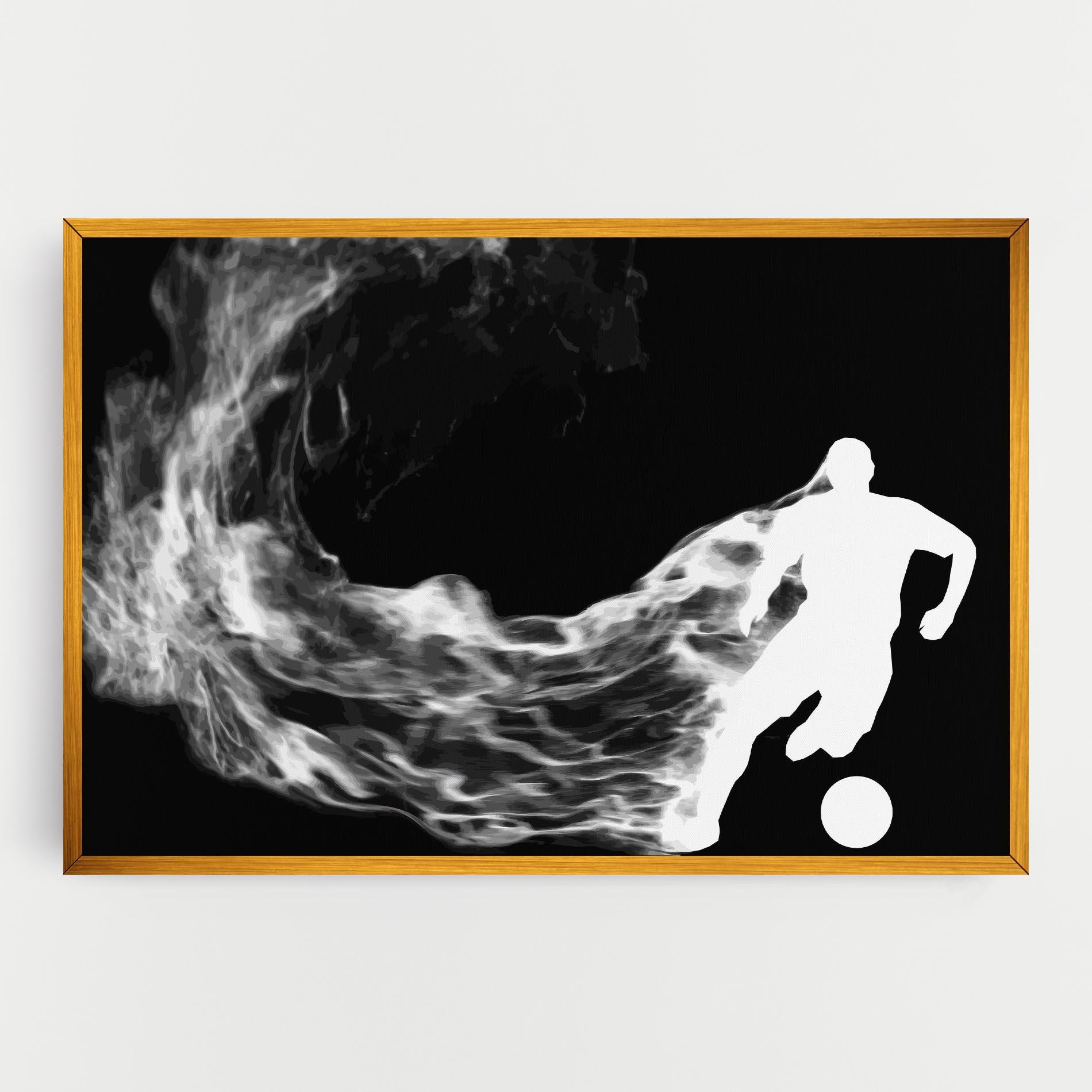 Картина на платно Football White Smoke mockup 0