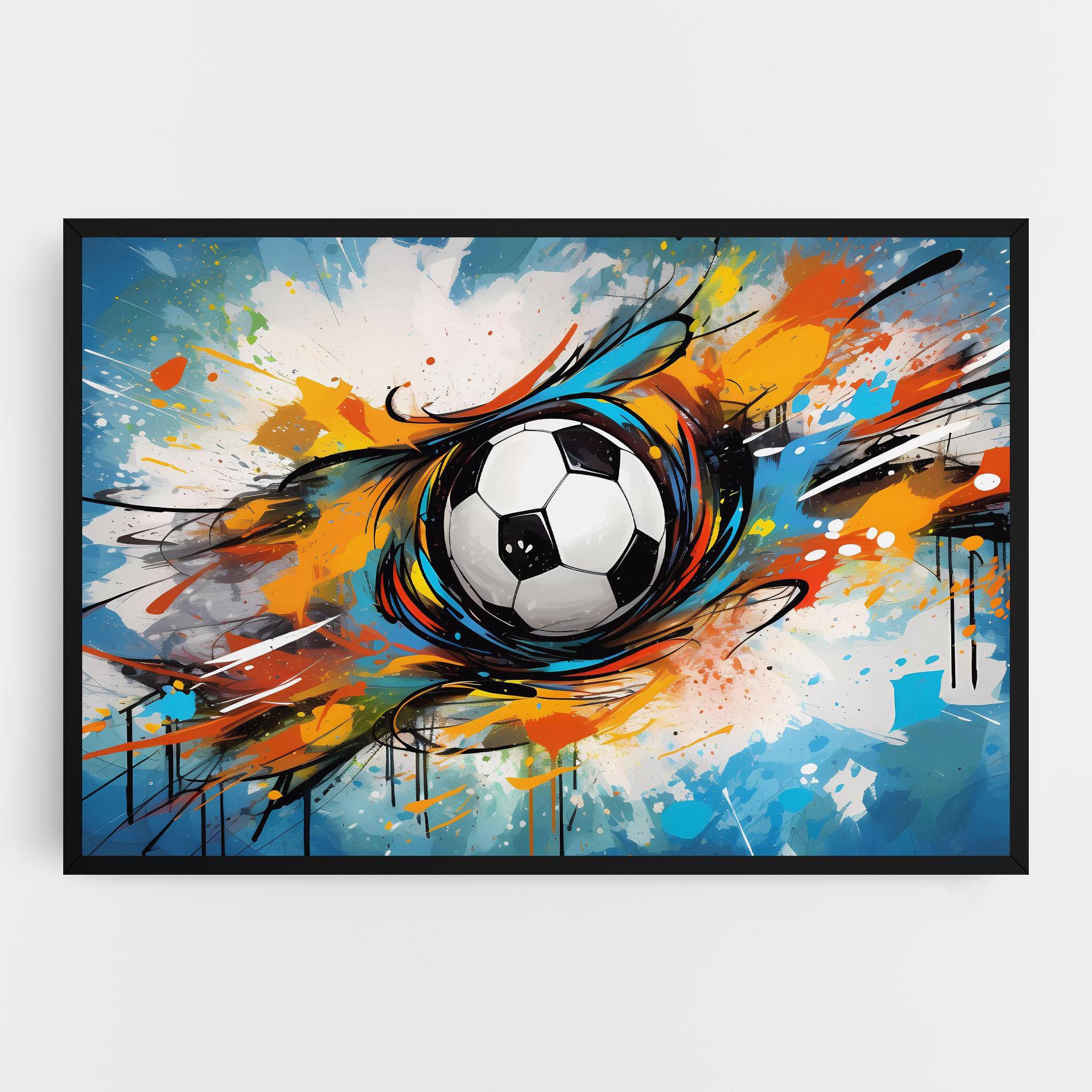 Картина на платно Football Flight Graffiti mockup 0