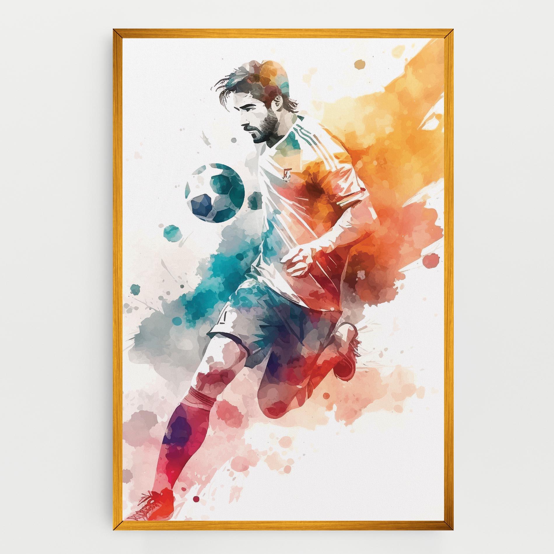 Картина на платно Football Watercolor mockup 0