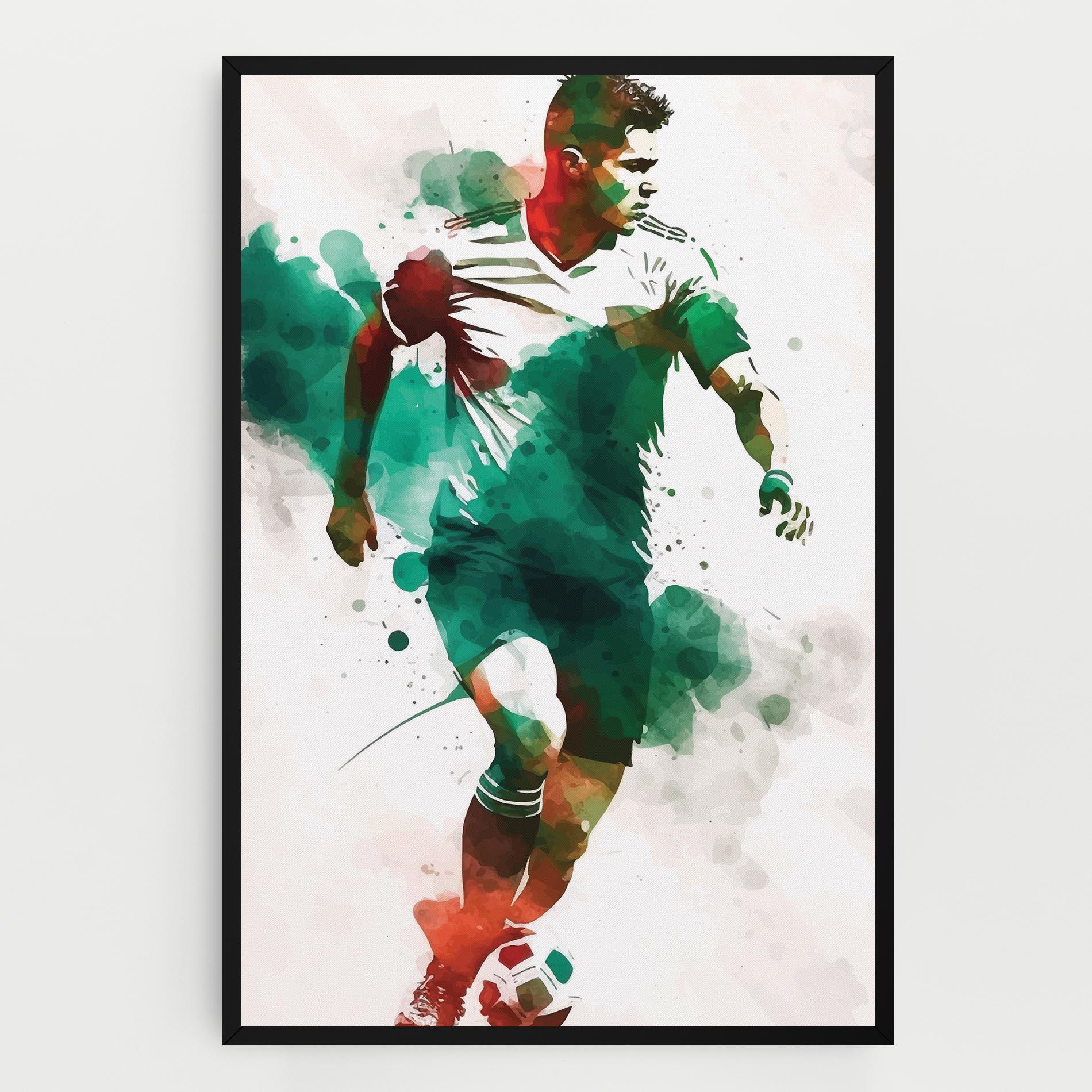 Картина на платно Green Football mockup 0