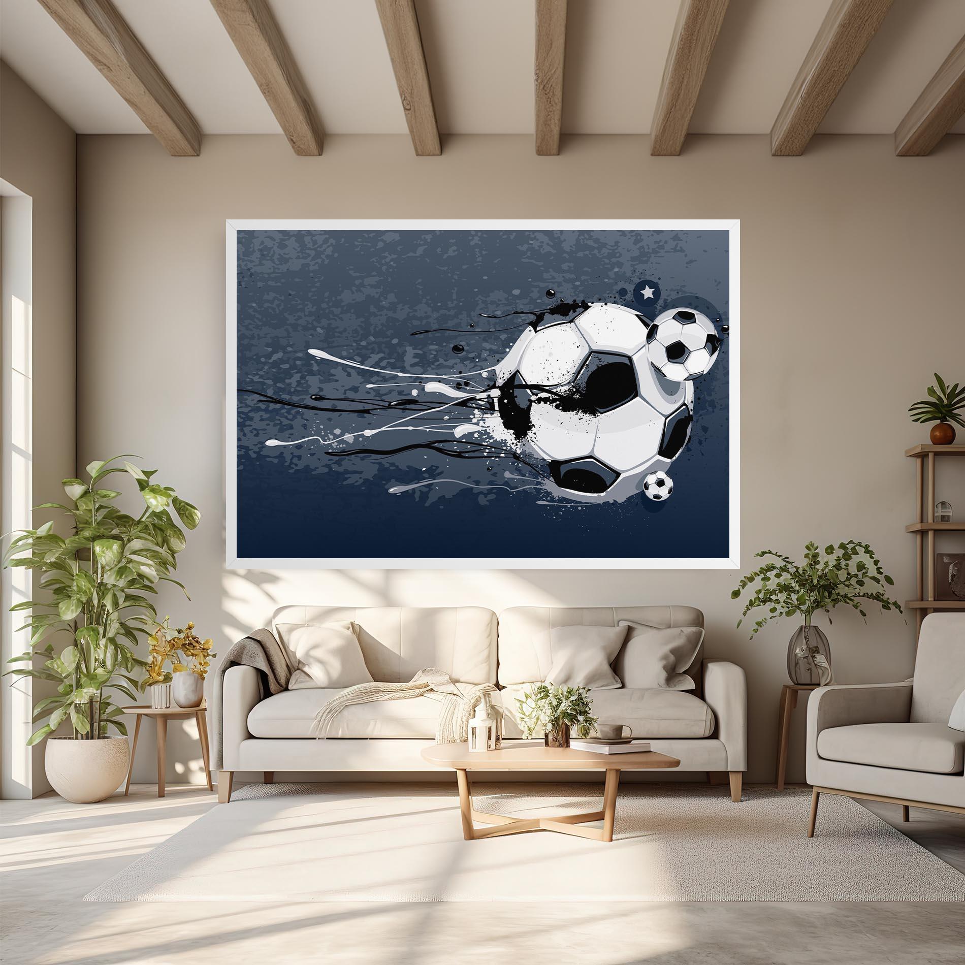 Картина на платно Blue Football mockup 6