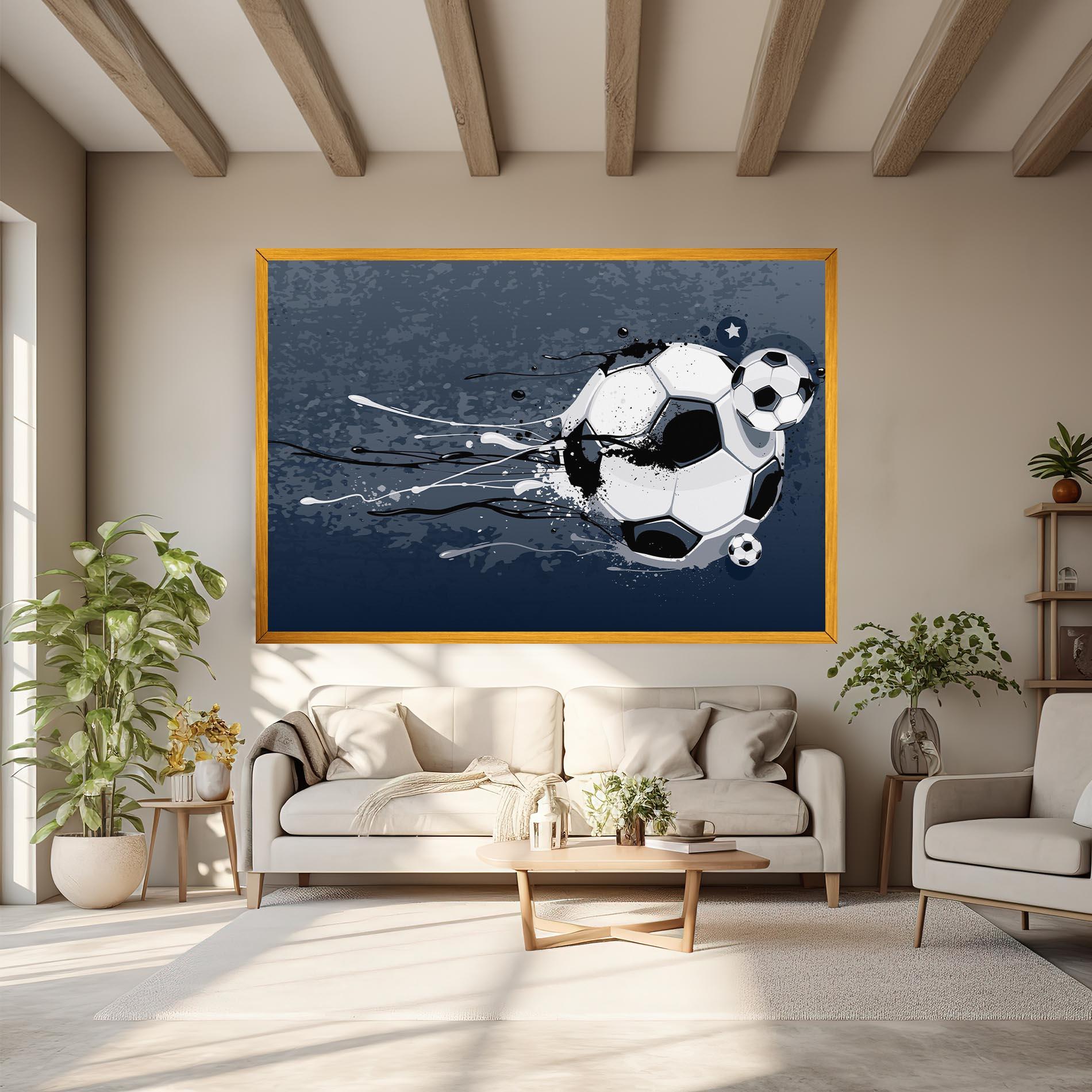 Картина на платно Blue Football mockup 6