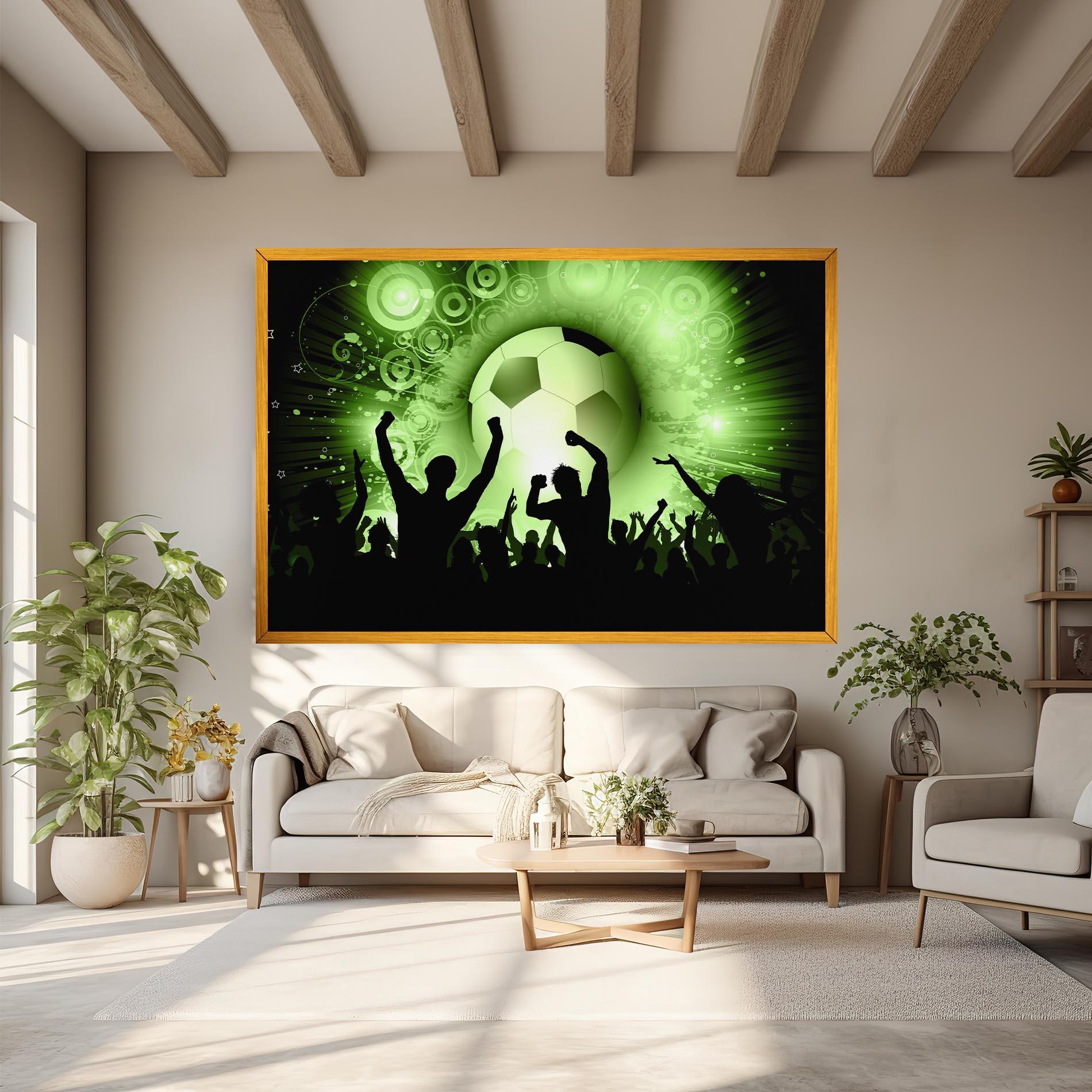 Картина на платно Football Crowd mockup 6