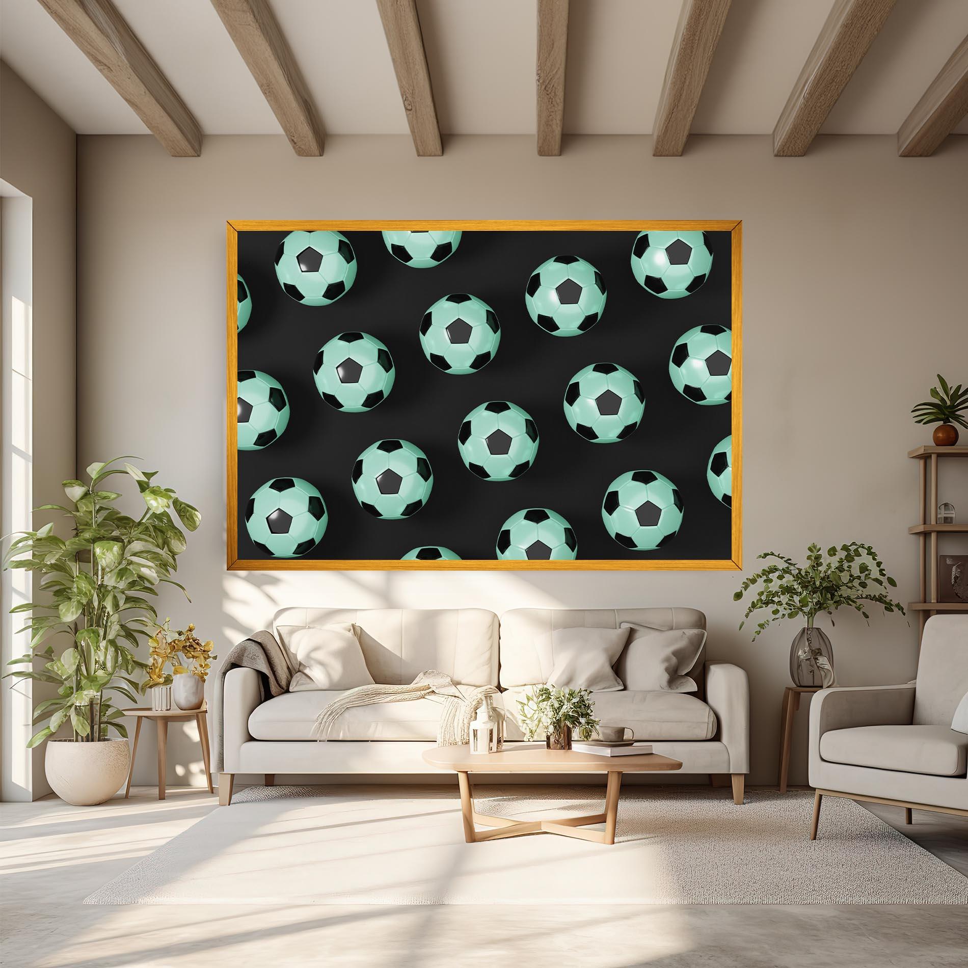 Картина на платно Green Light Football mockup 6