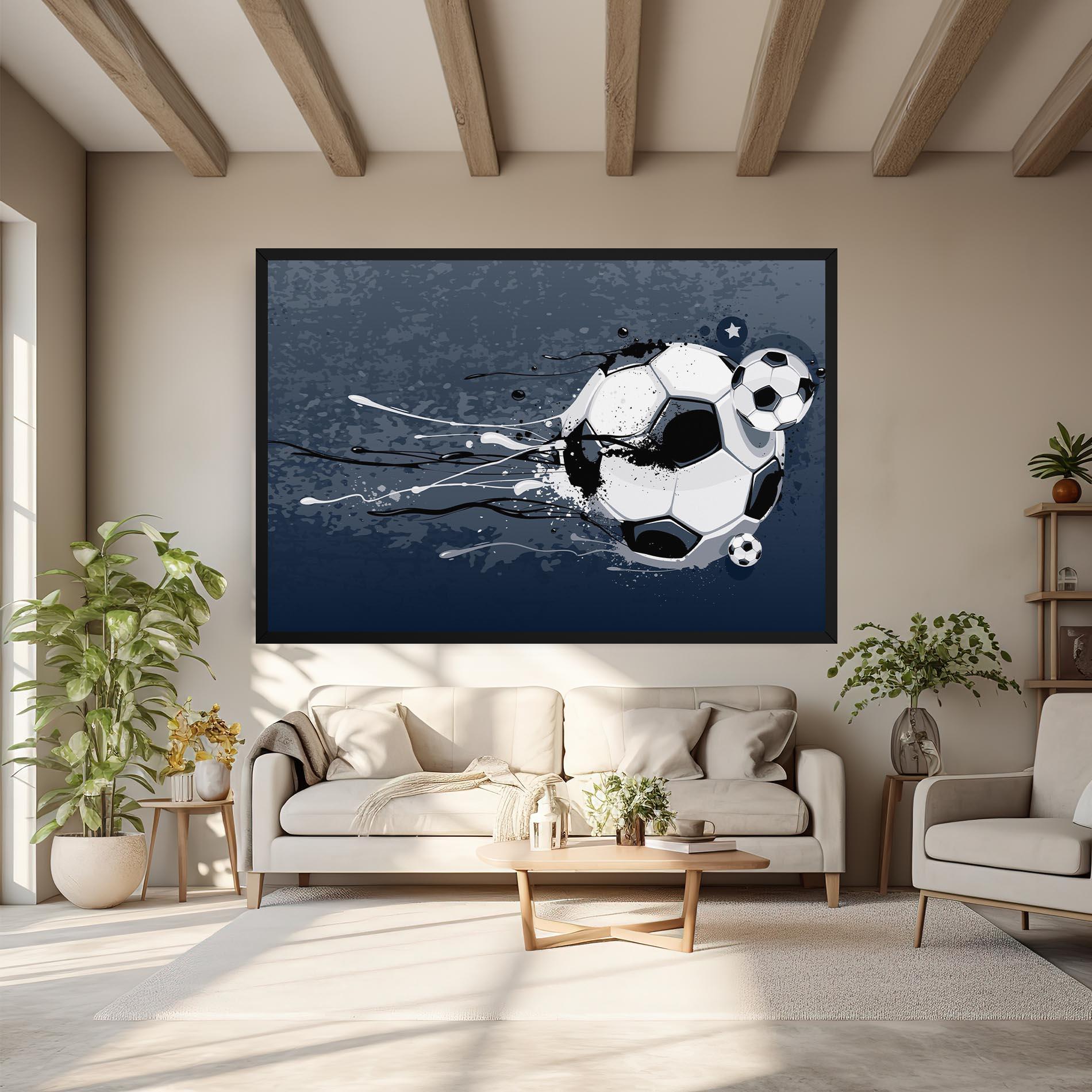 Картина на платно Blue Football mockup 6