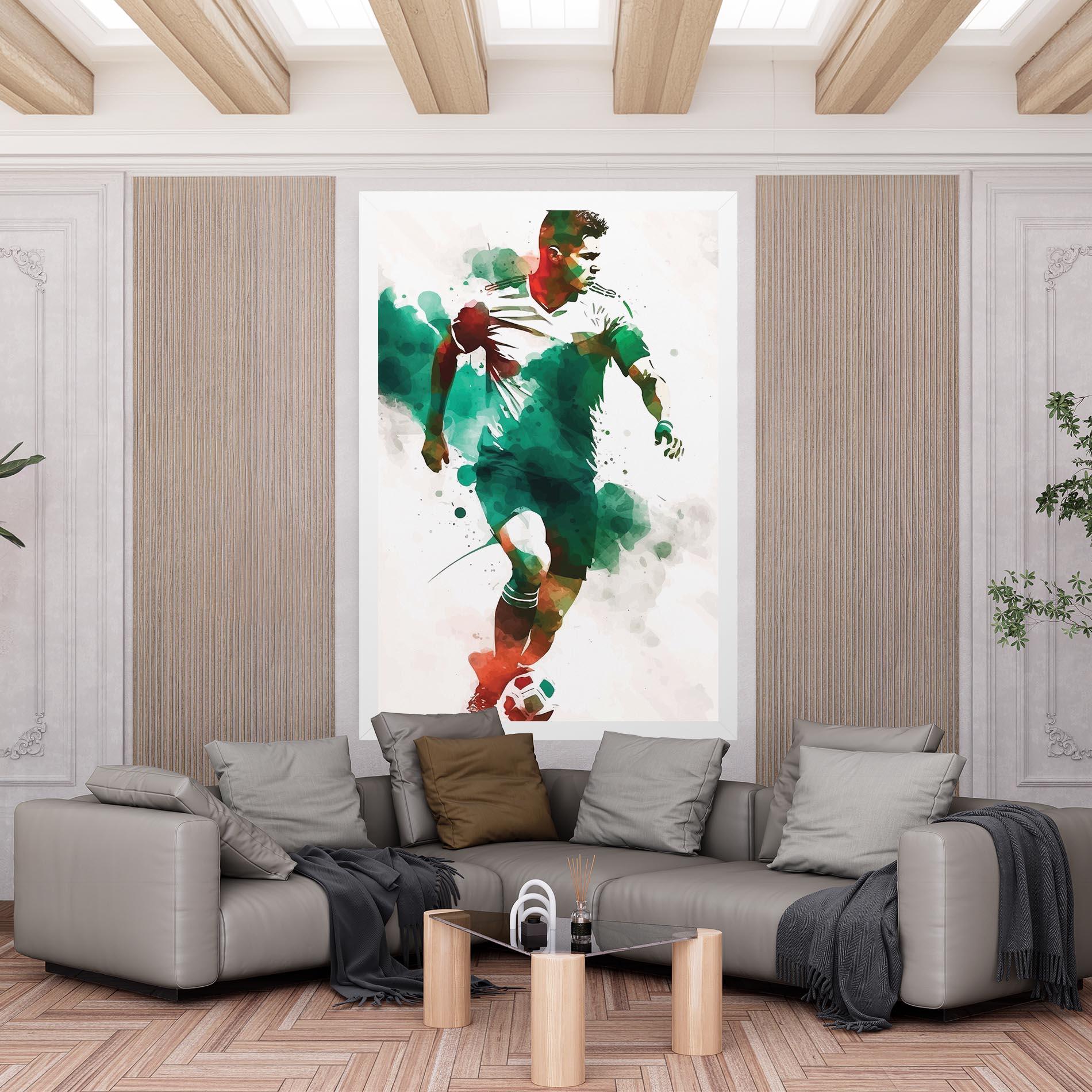 Картина на платно Green Football mockup 6