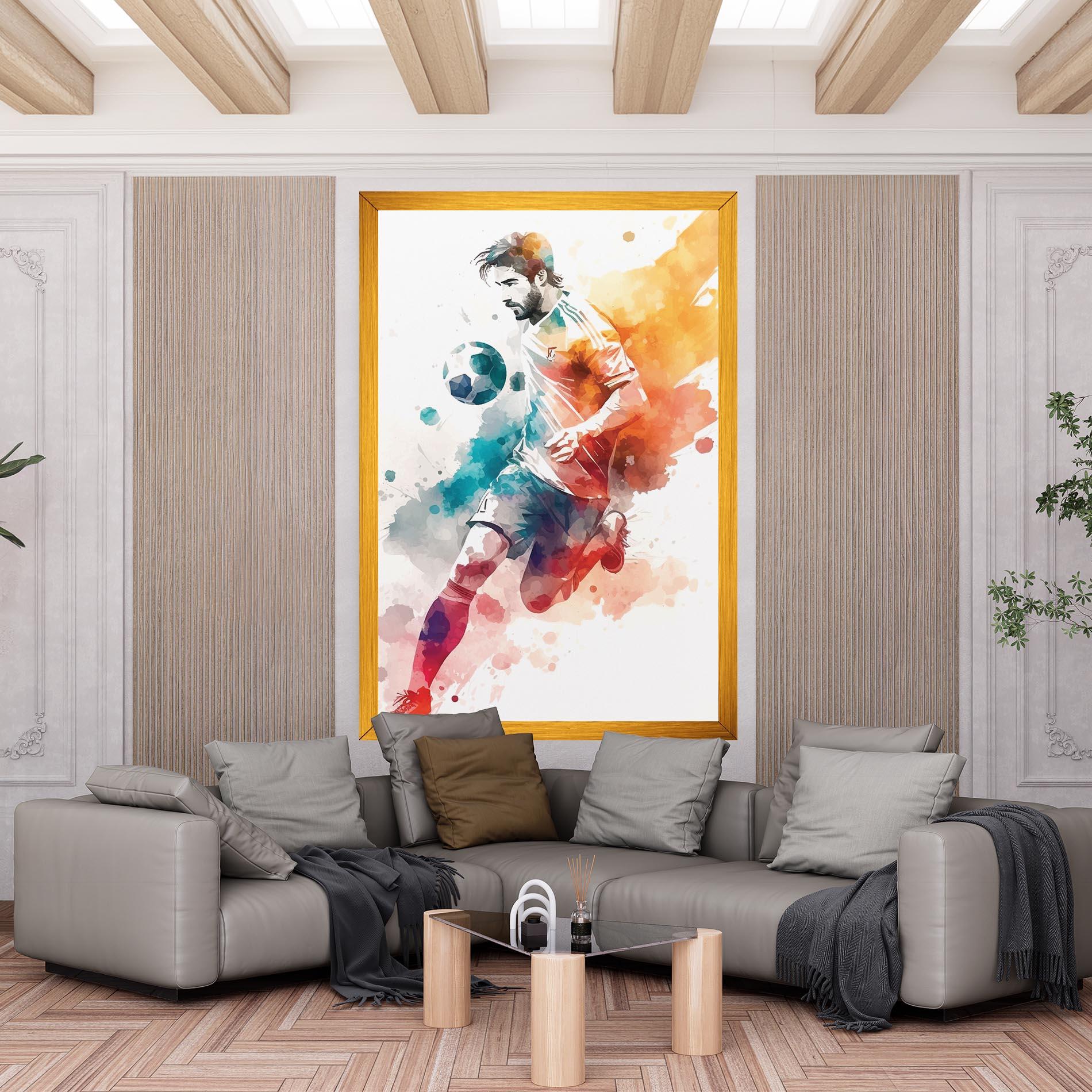 Картина на платно Football Watercolor mockup 6