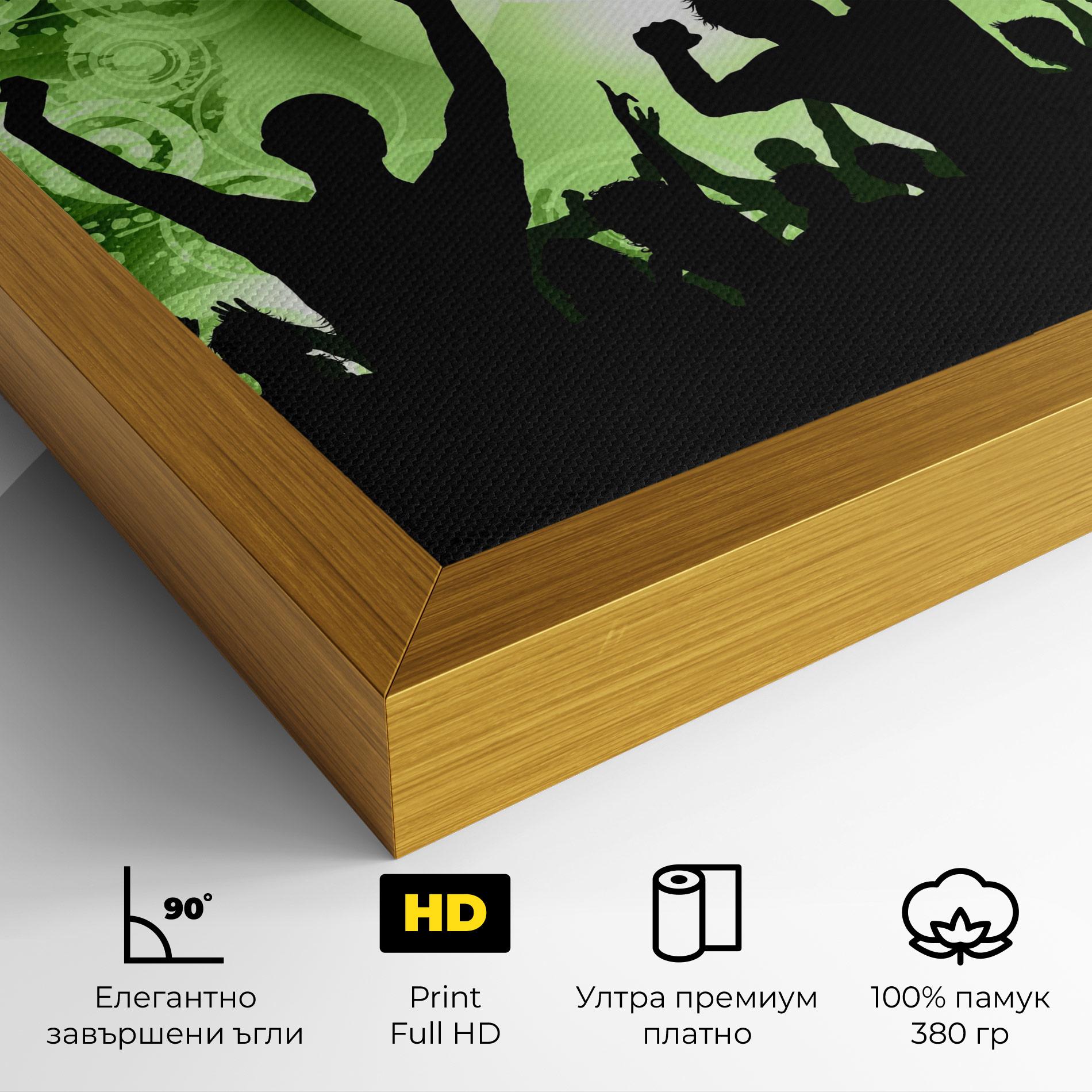 Картина на платно Football Crowd mockup 4