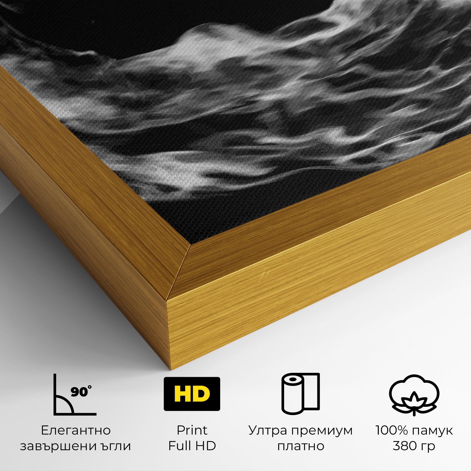 Картина на платно Football White Smoke mockup 4