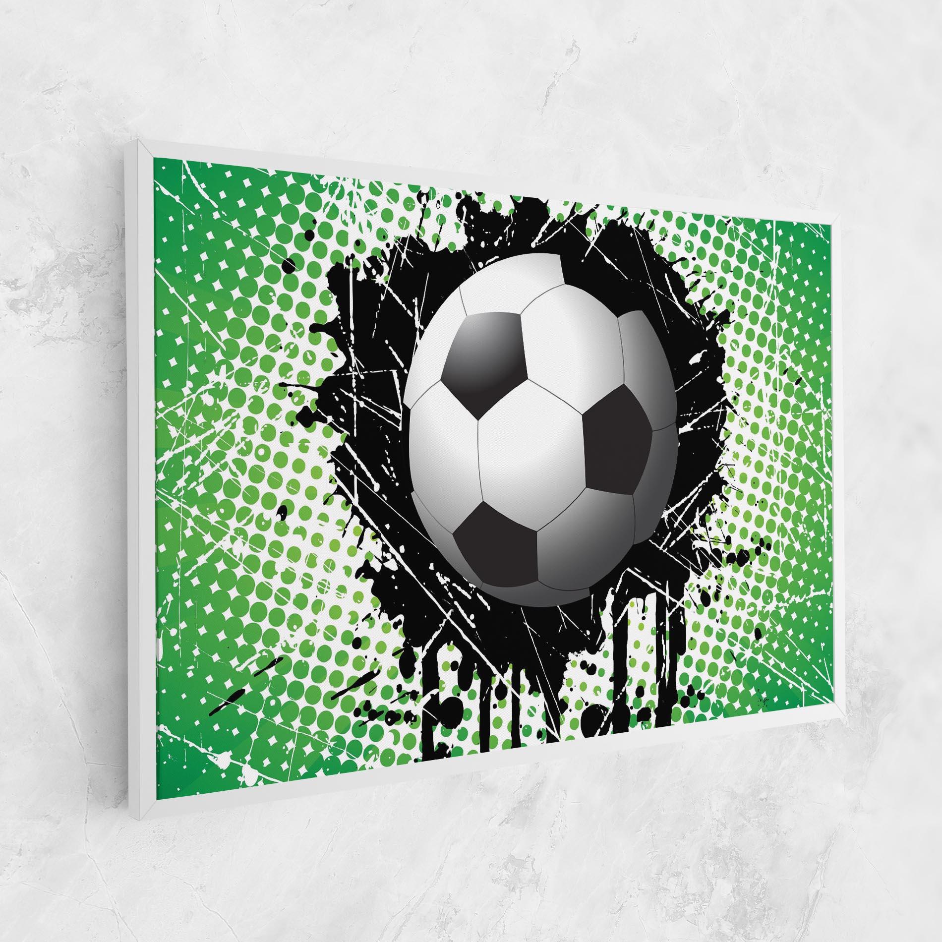 Картина на платно Green Black Football mockup 1