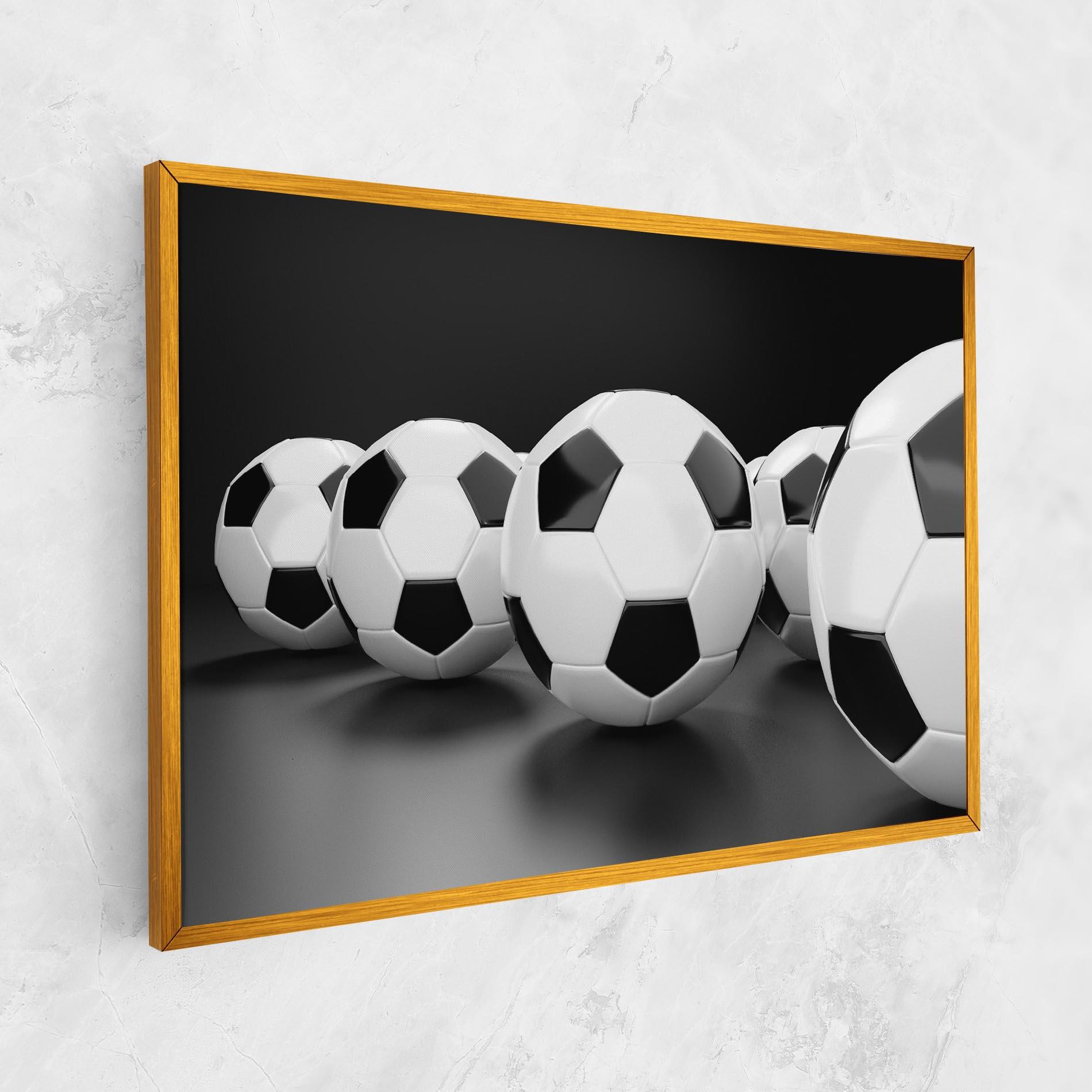 Картина на платно Black White Football mockup 1