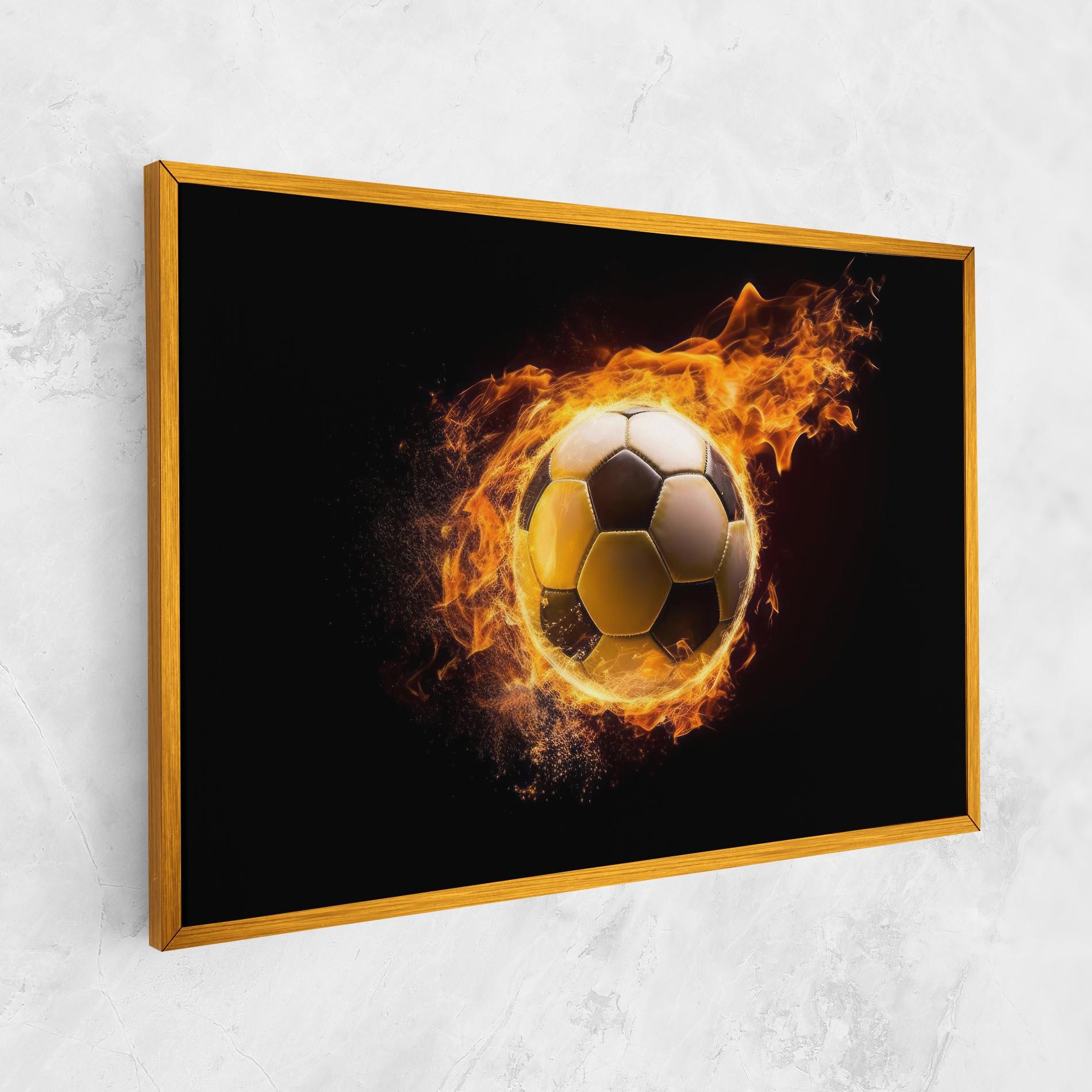 Картина на платно Fire Football mockup 1