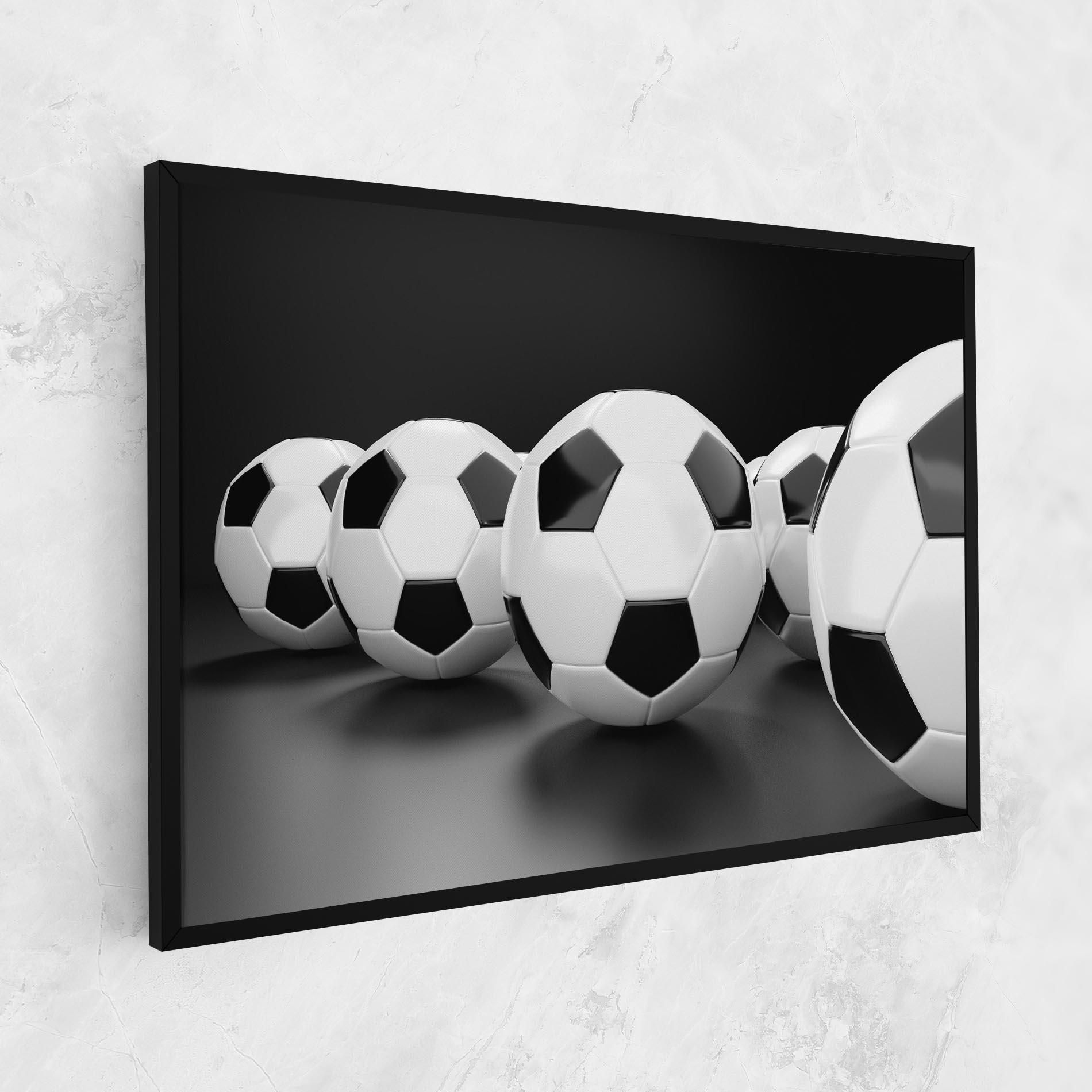 Картина на платно Black White Football mockup 1