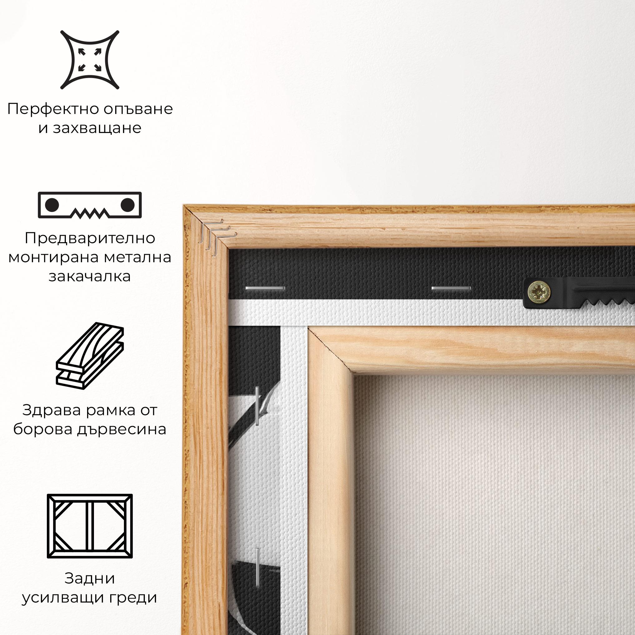 Картина на платно Black White Football mockup 5