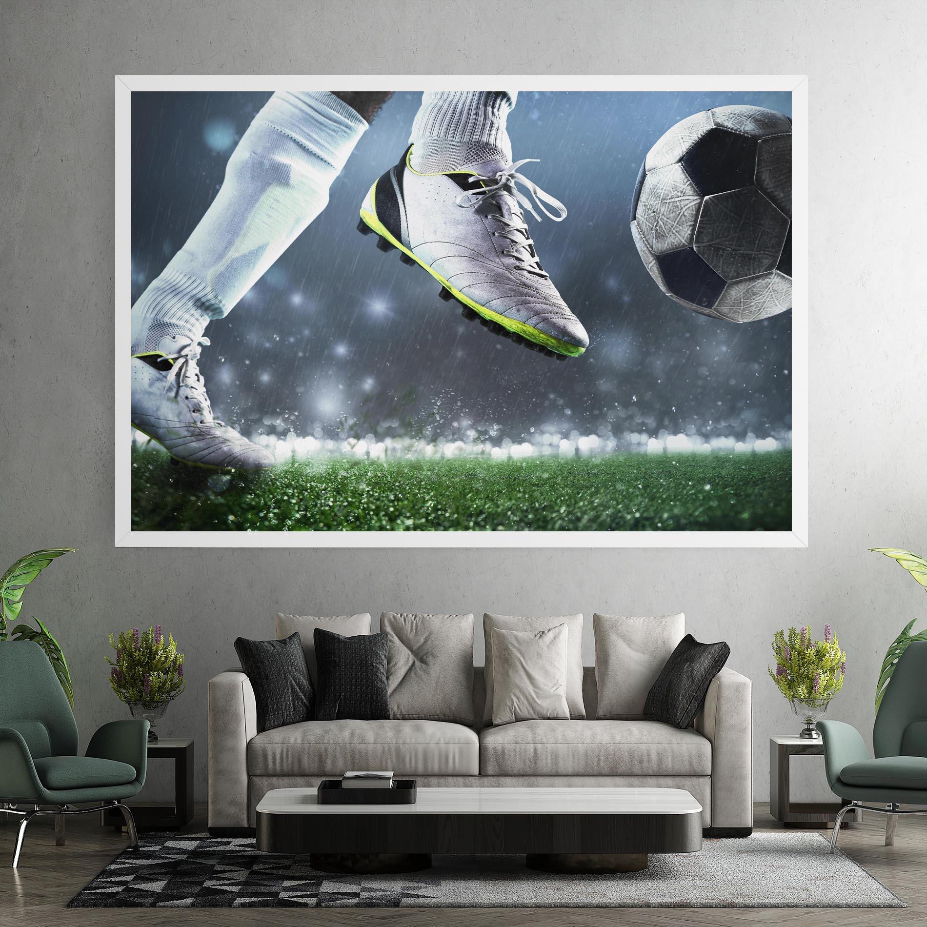 Картина на платно Close Up Football Scene mockup 7