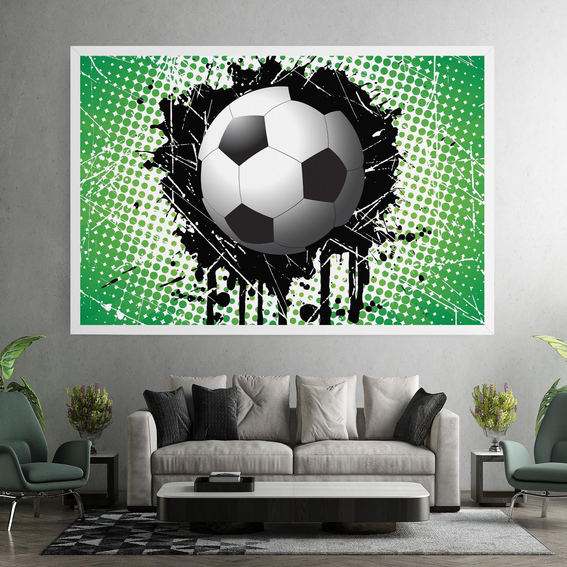 Картина на платно Green Black Football mockup 7