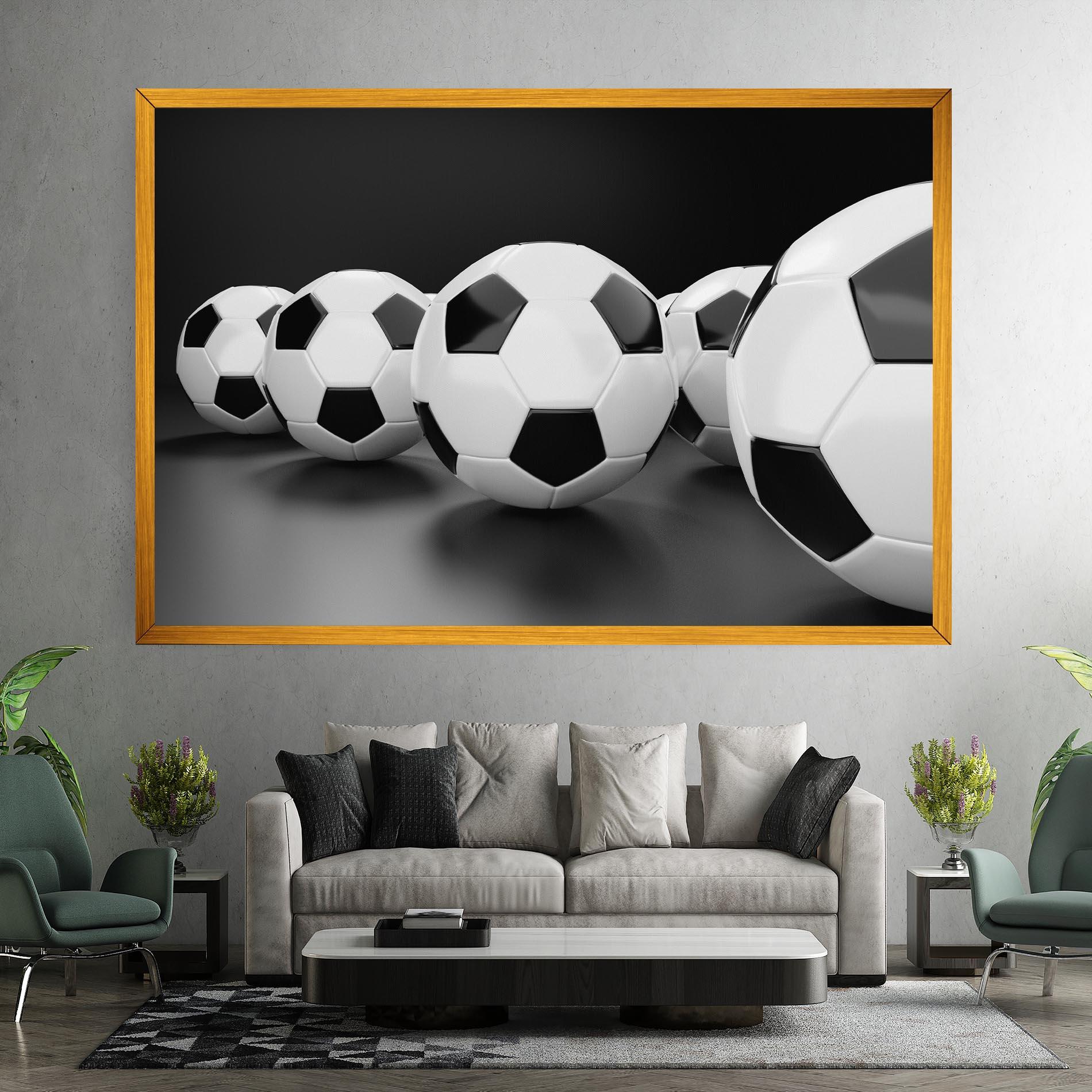 Картина на платно Black White Football mockup 7