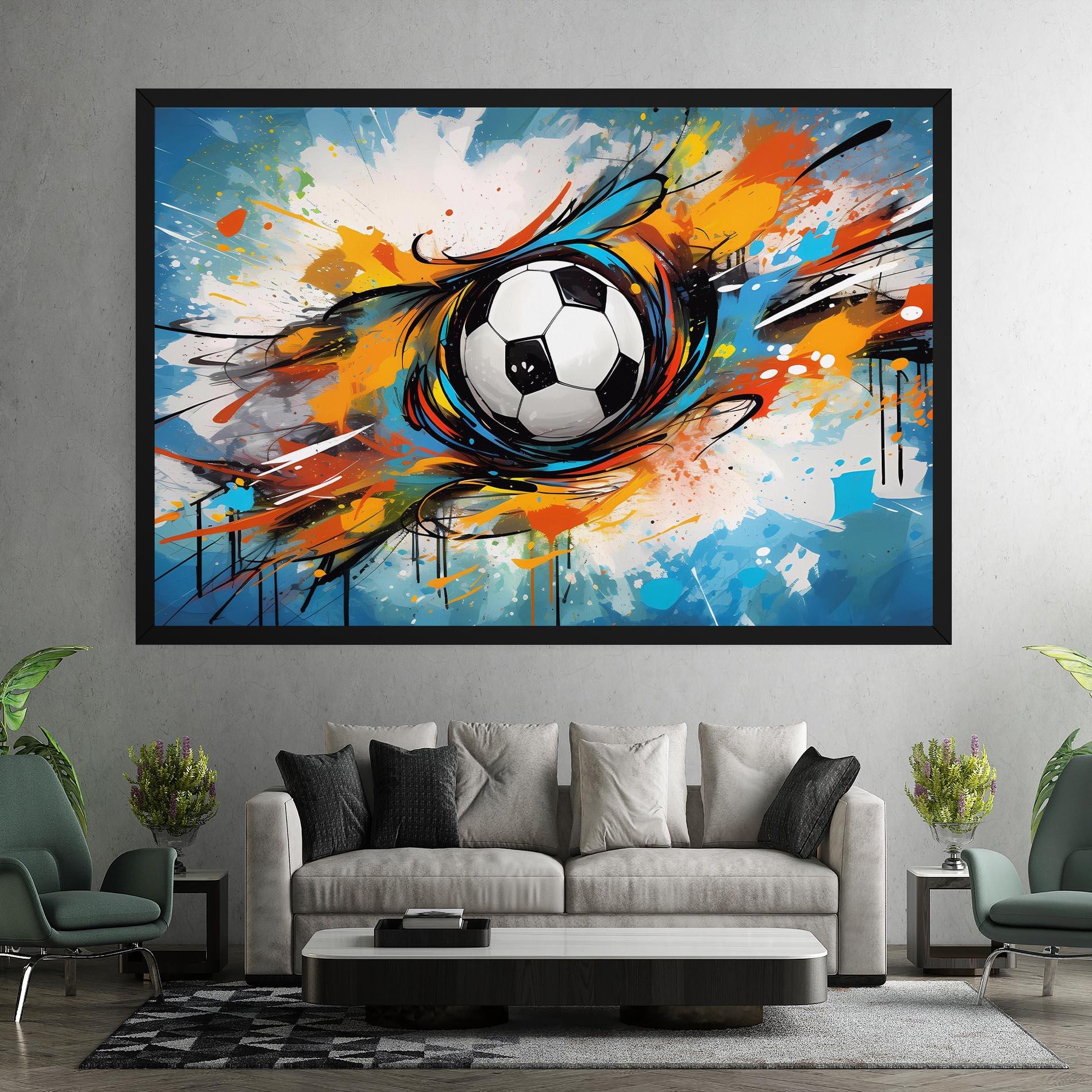 Картина на платно Football Flight Graffiti mockup 7