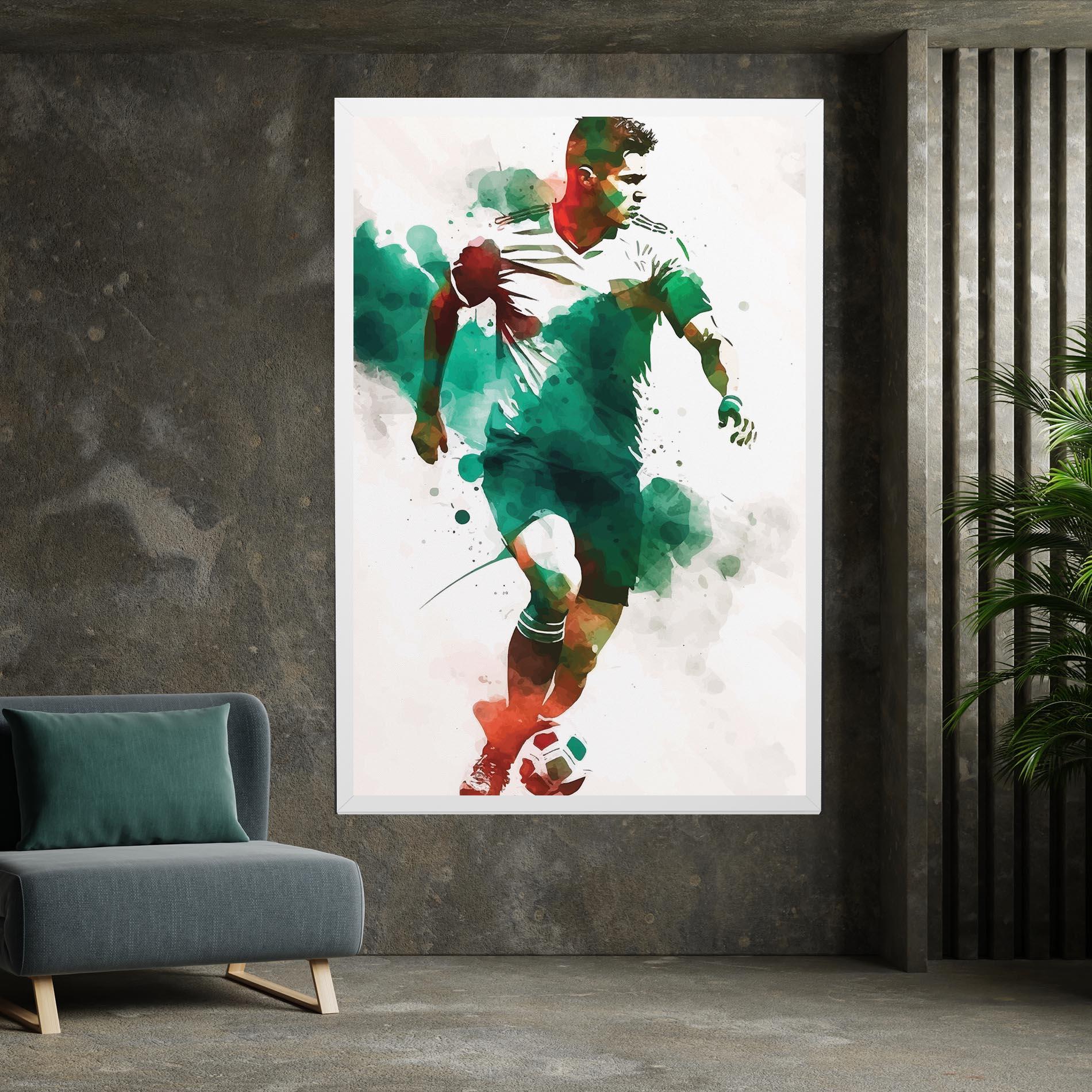 Картина на платно Green Football mockup 7
