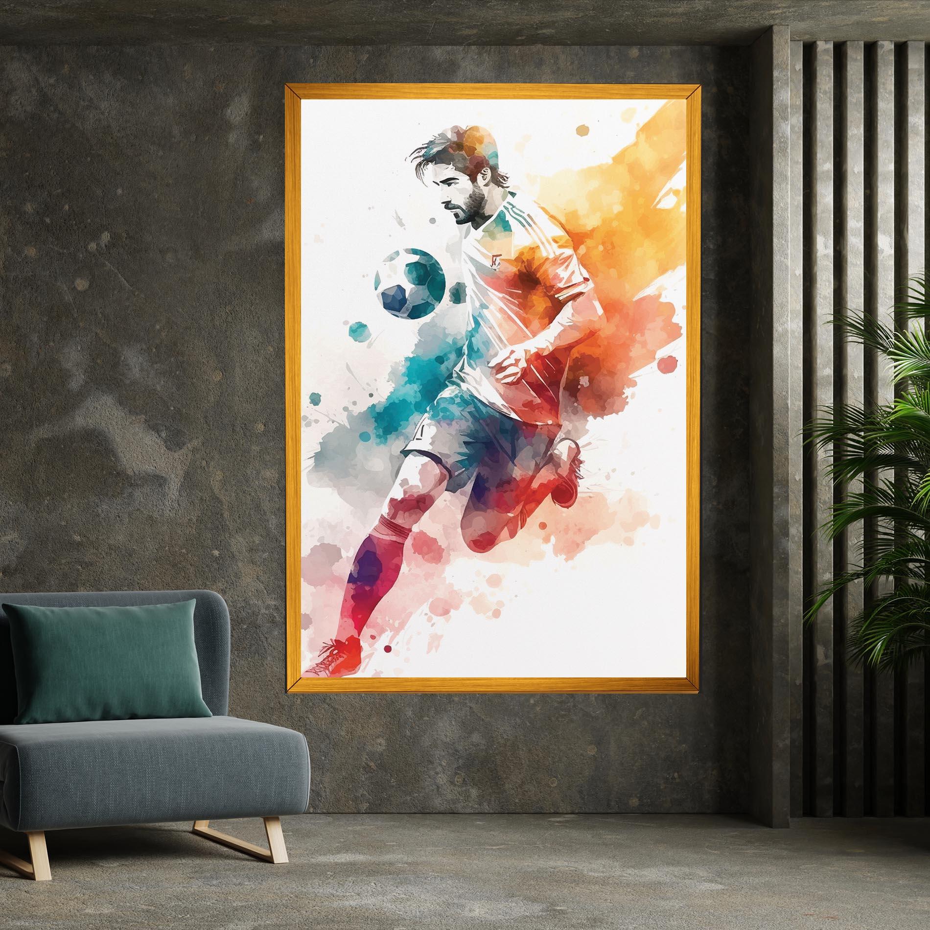 Картина на платно Football Watercolor mockup 7