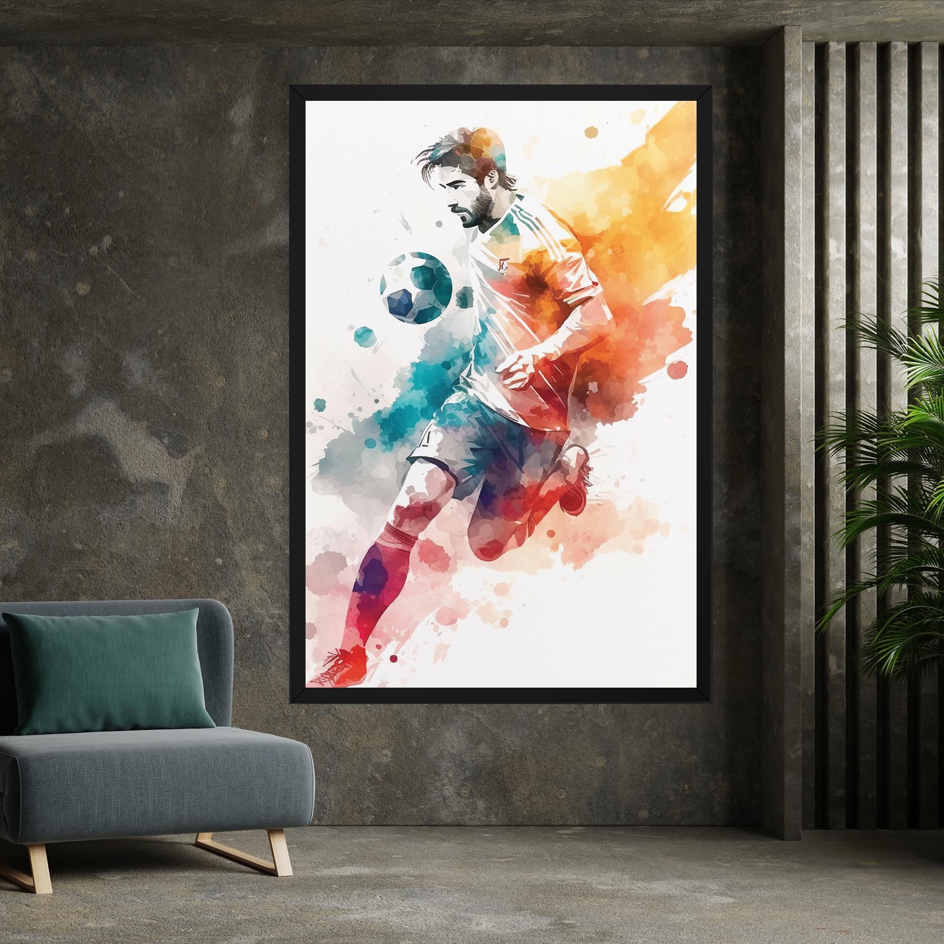 Football Watercolor mockup 7