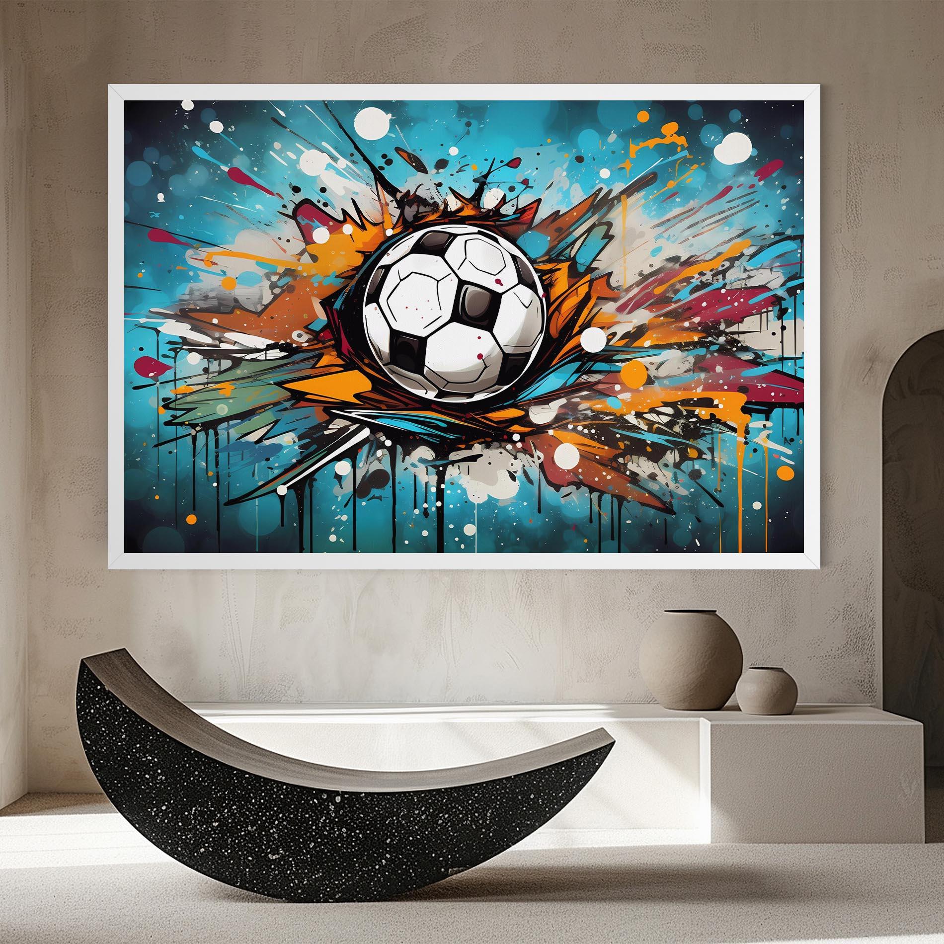 Картина на платно Football Graffiti Style mockup 8