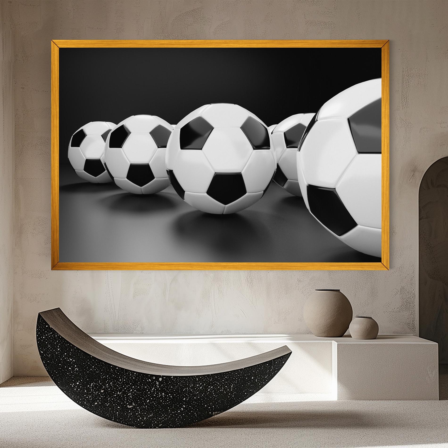 Картина на платно Black White Football mockup 8
