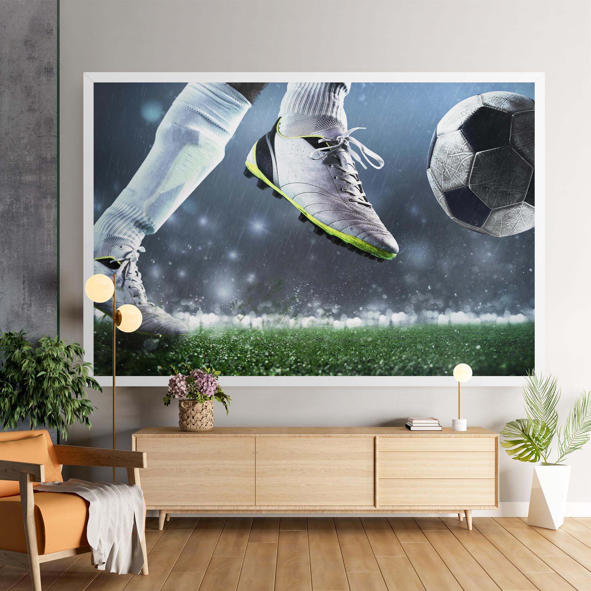 Картина на платно Close Up Football Scene mockup 9