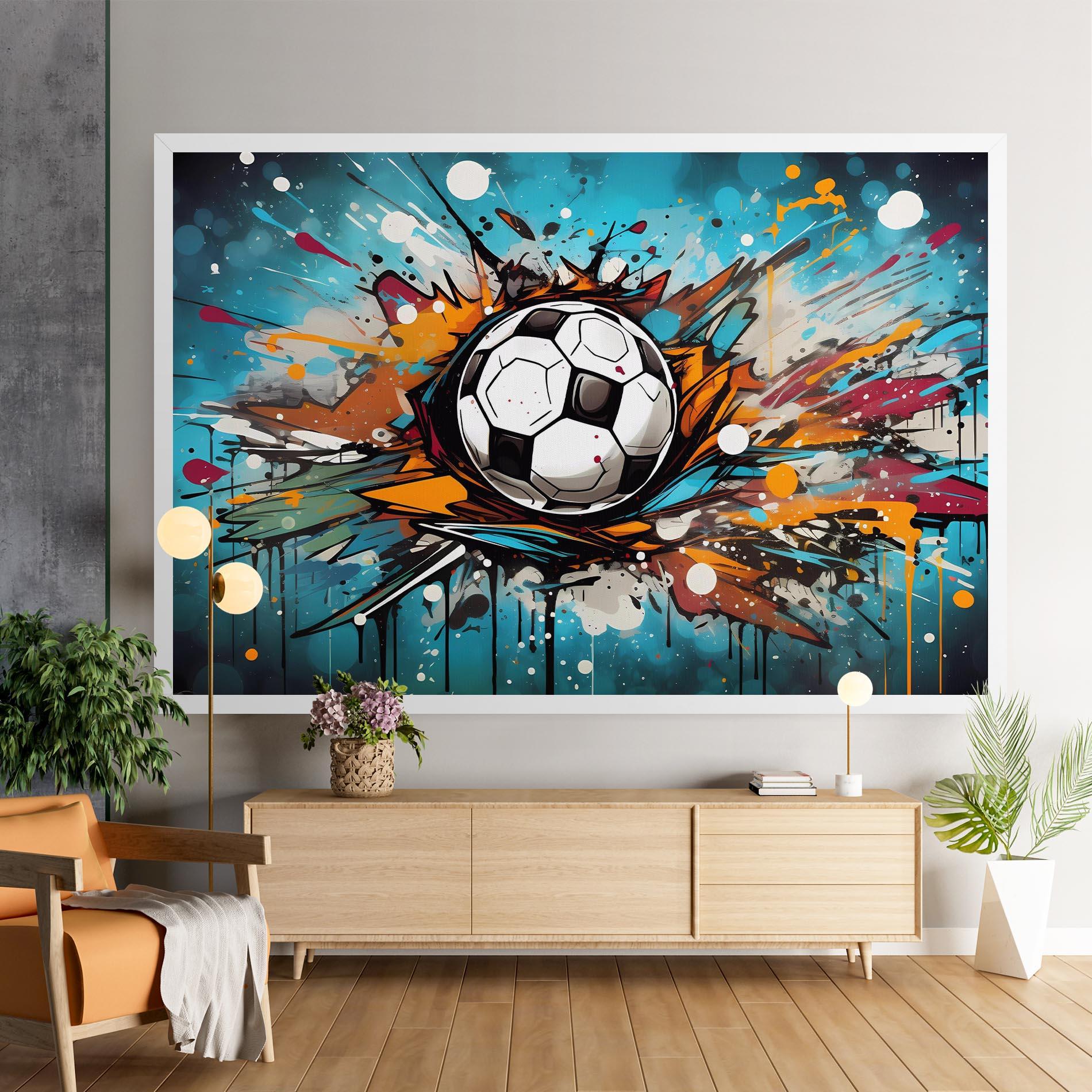 Картина на платно Football Graffiti Style mockup 9