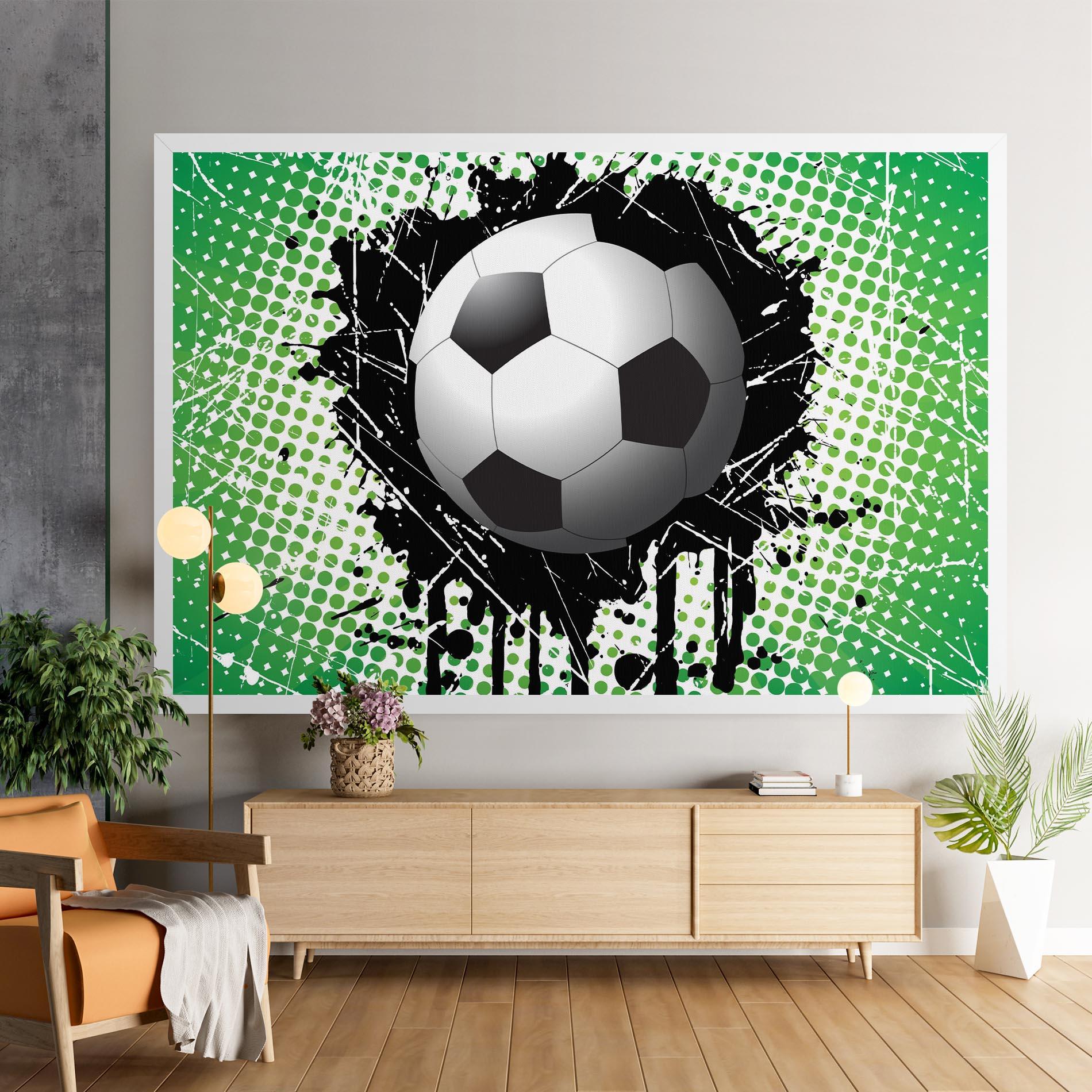 Картина на платно Green Black Football mockup 9