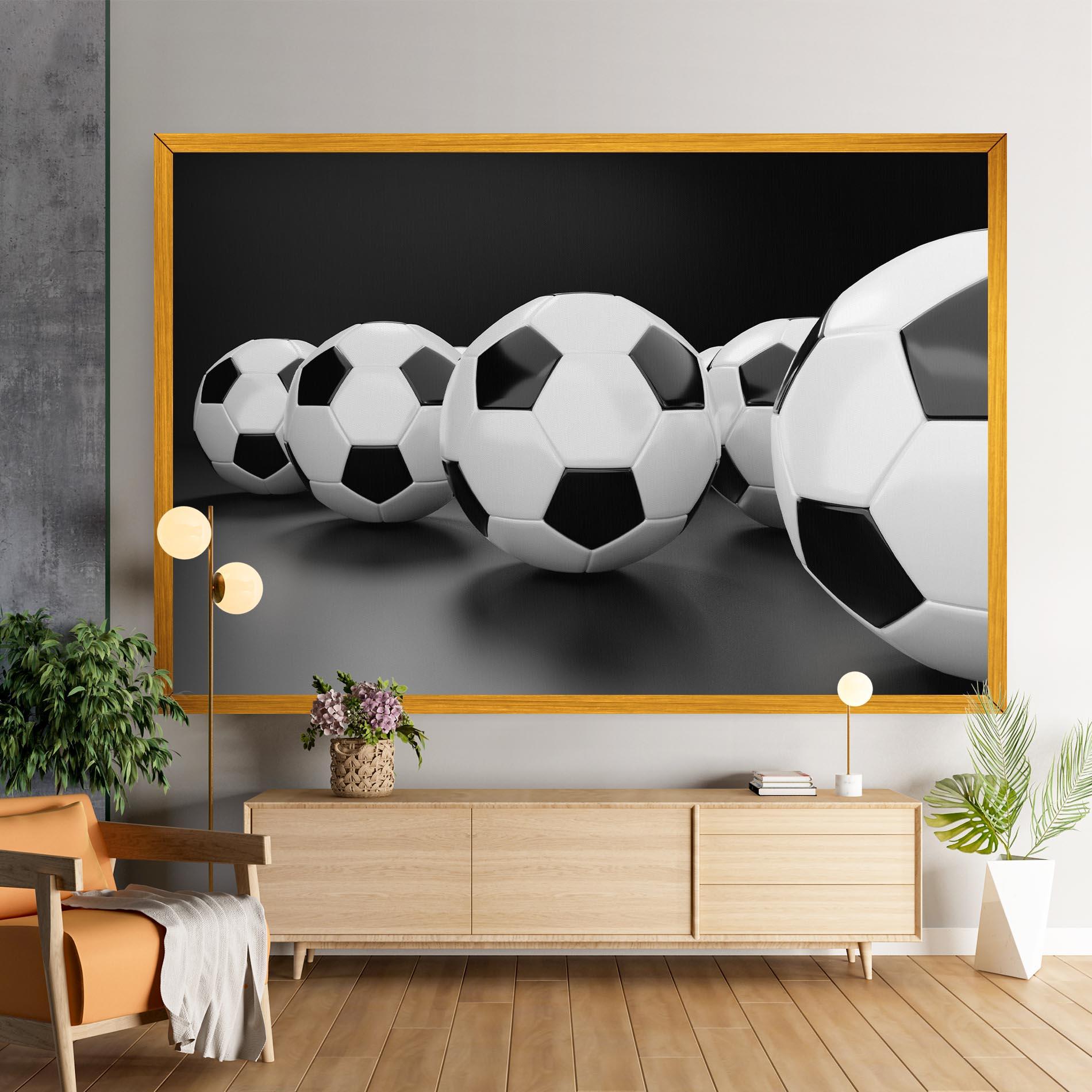 Картина на платно Black White Football mockup 9