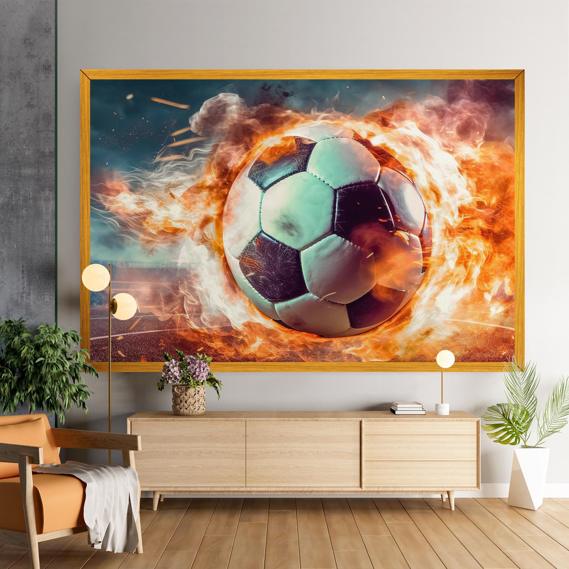 Картина на платно Football Explosion mockup 9