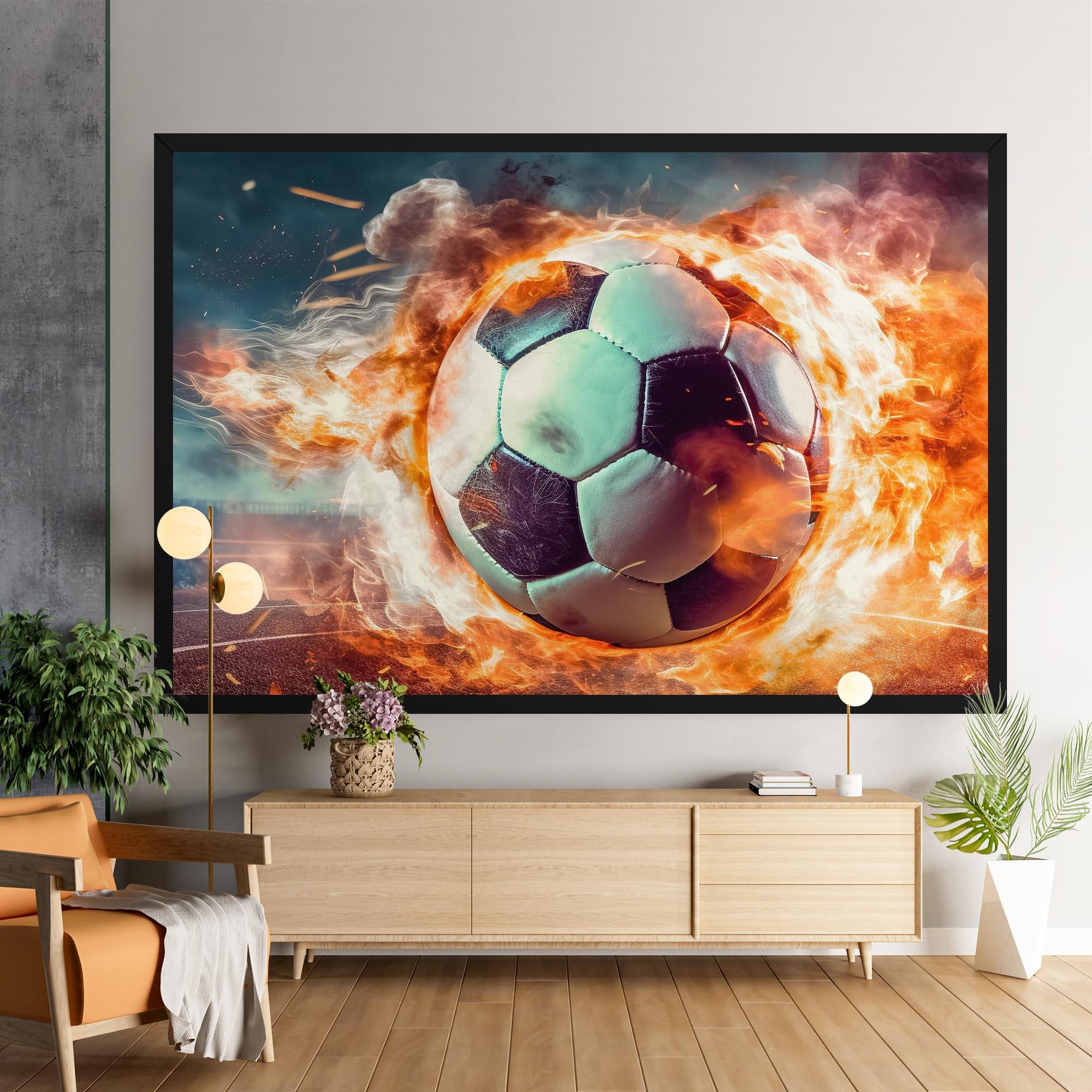 Картина на платно Football Explosion mockup 9