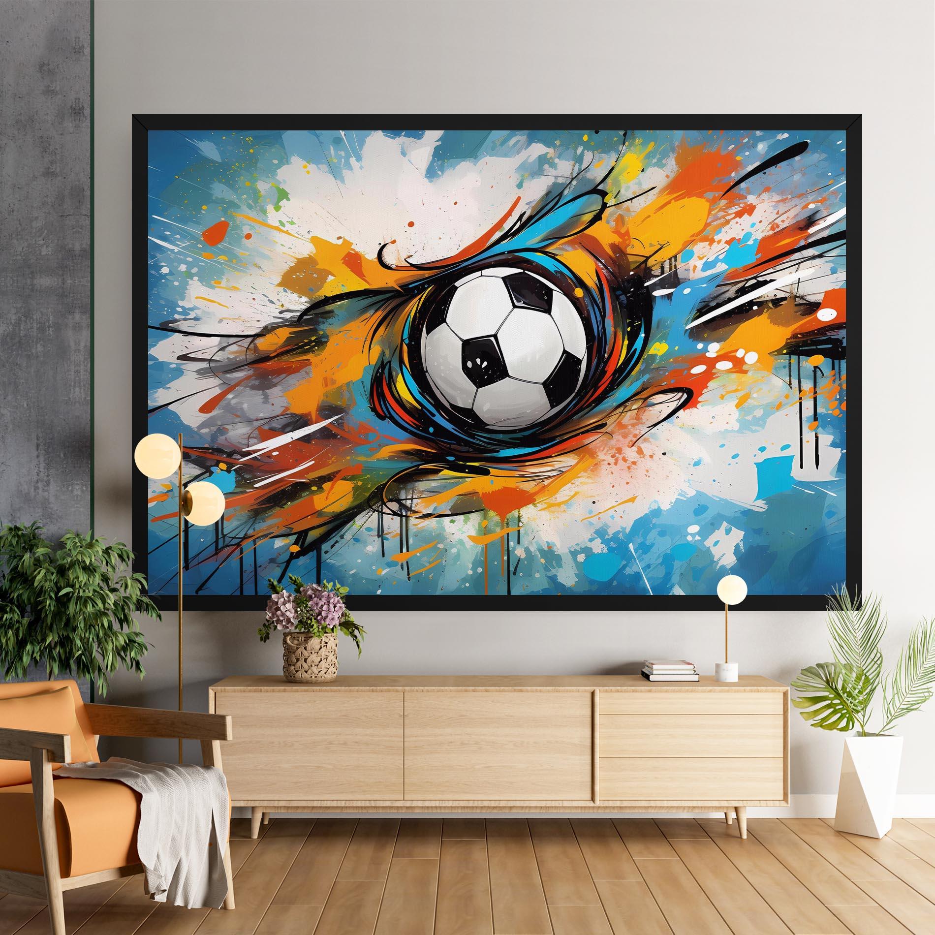 Картина на платно Football Flight Graffiti mockup 9
