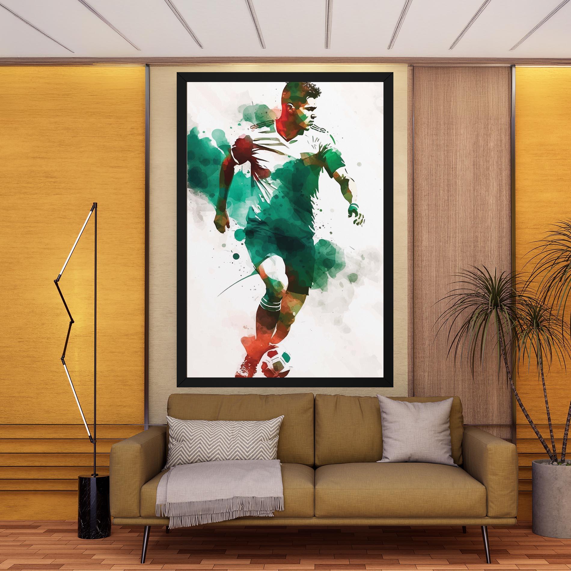 Картина на платно Green Football mockup 9