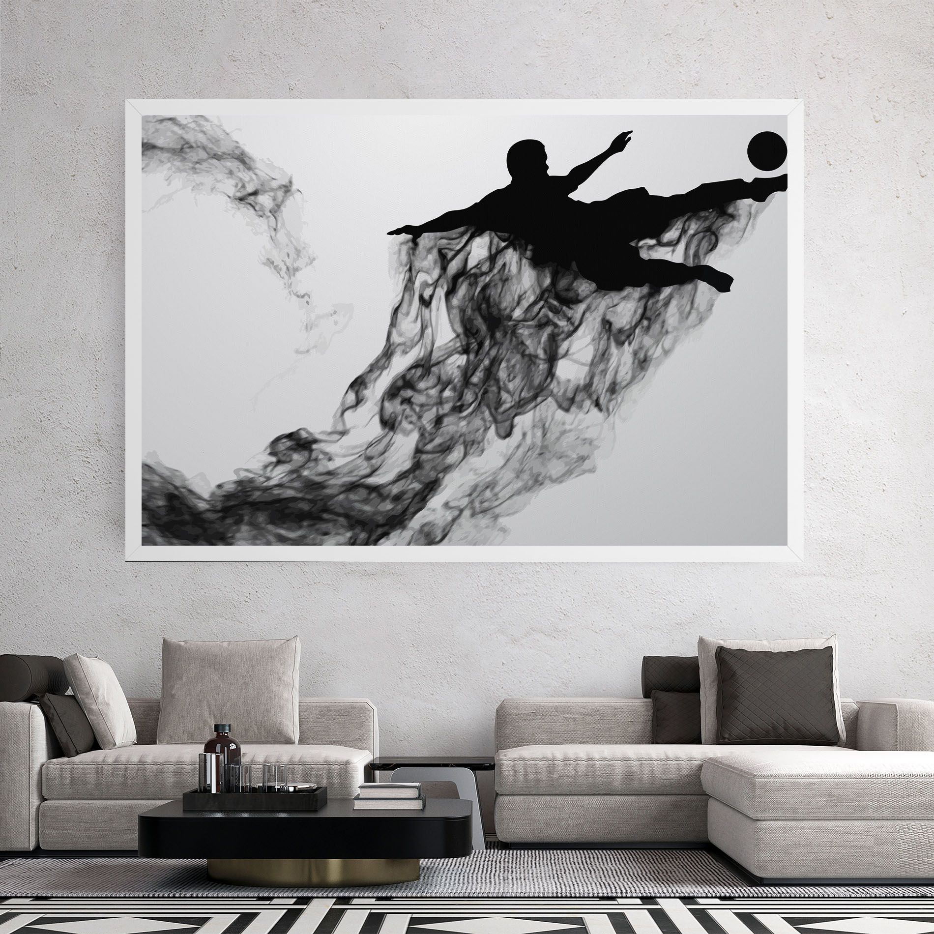 Black Smoke Football mockup 2