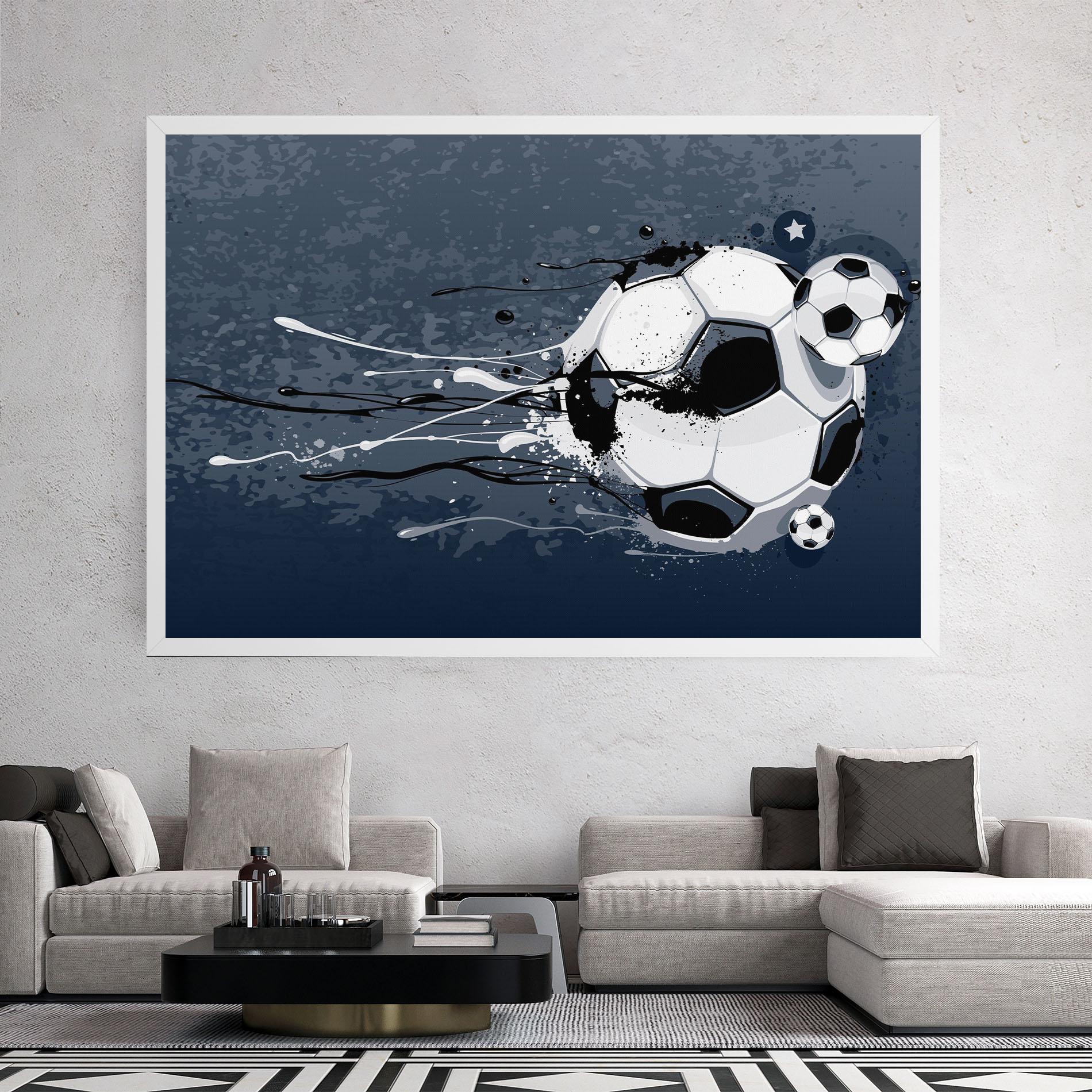 Картина на платно Blue Football mockup 2