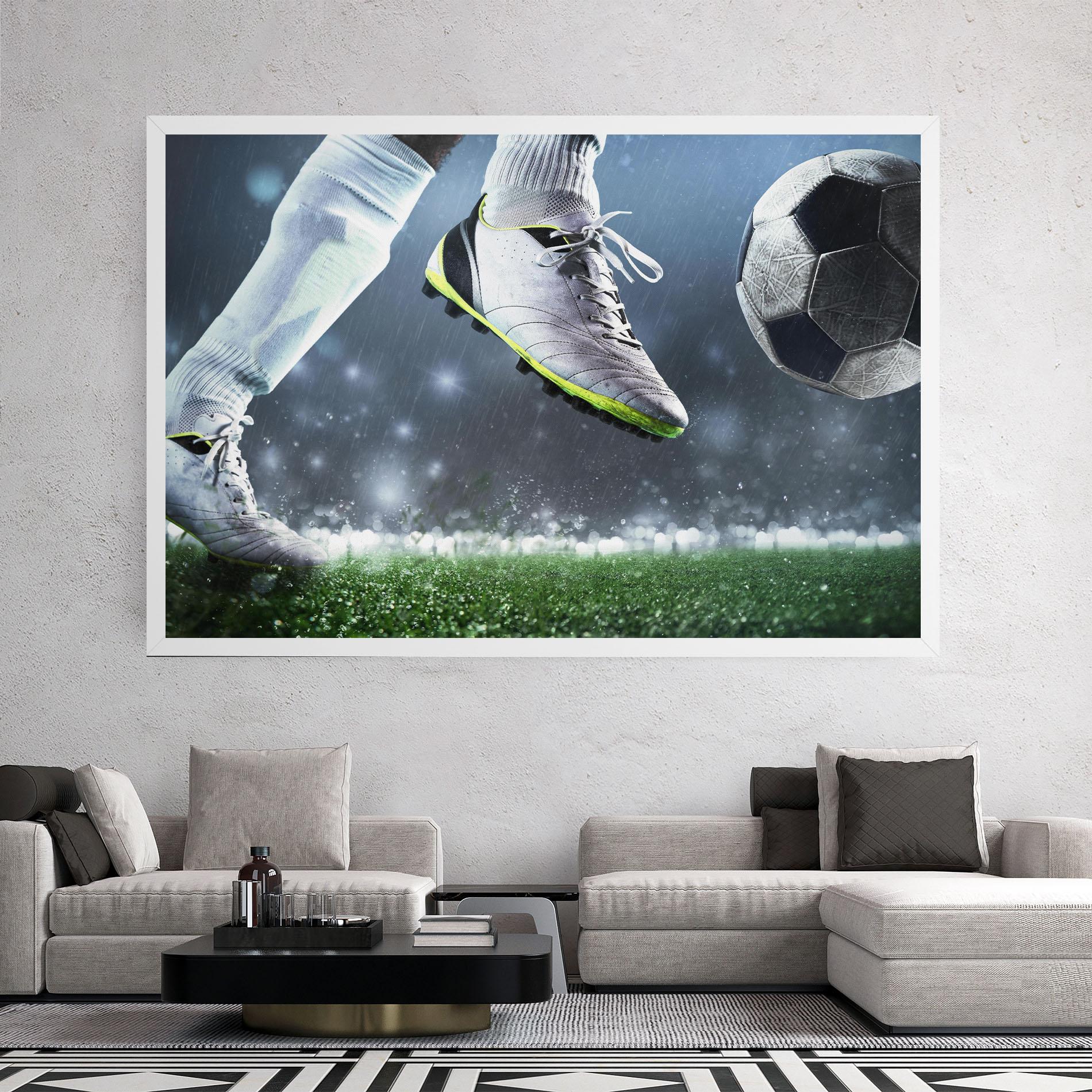 Картина на платно Close Up Football Scene mockup 2