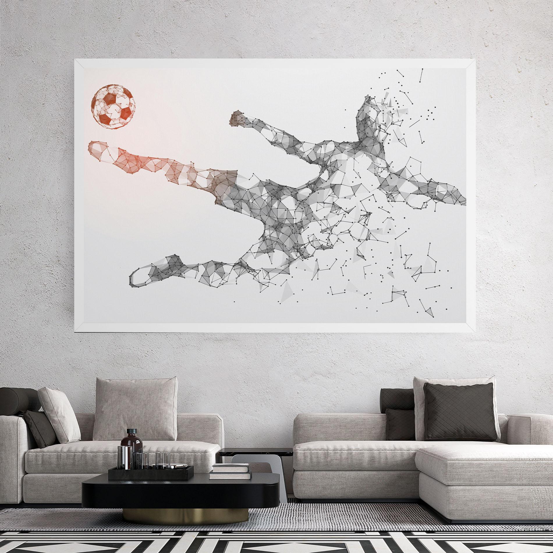 Картина на платно Football Orange Ball mockup 2