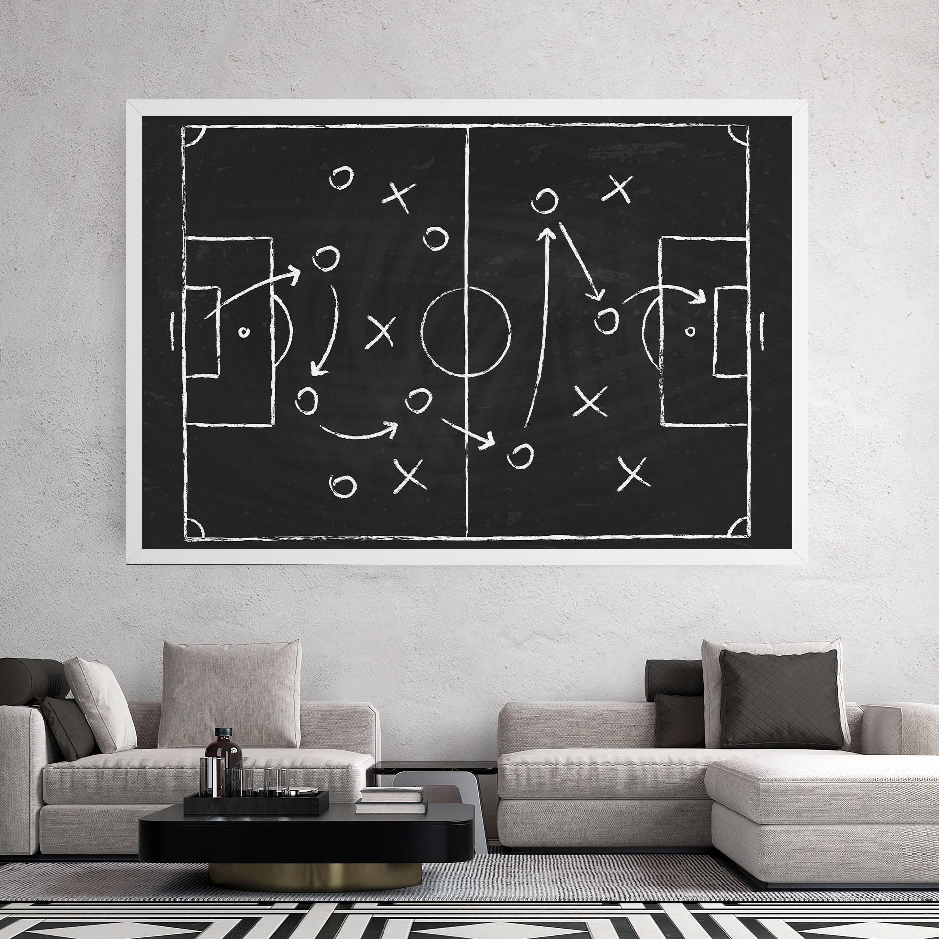 Картина на платно Grey Board Football mockup 2