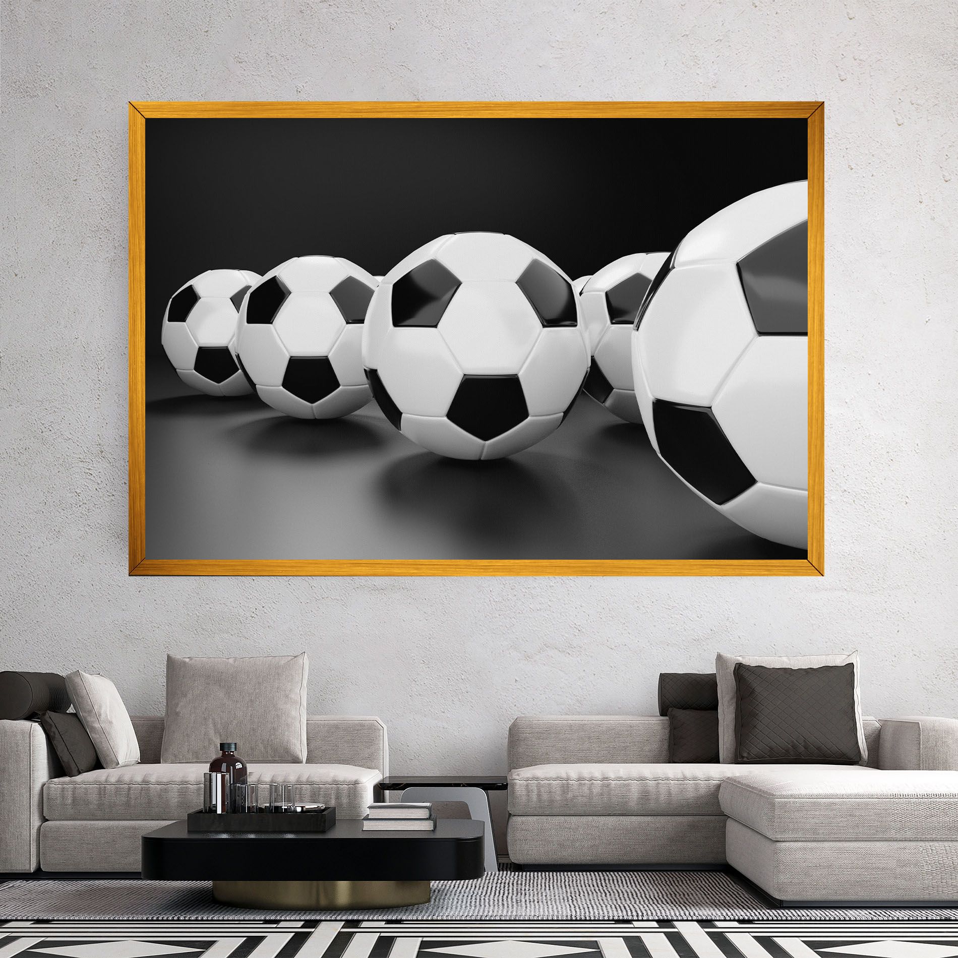 Black White Football mockup 2