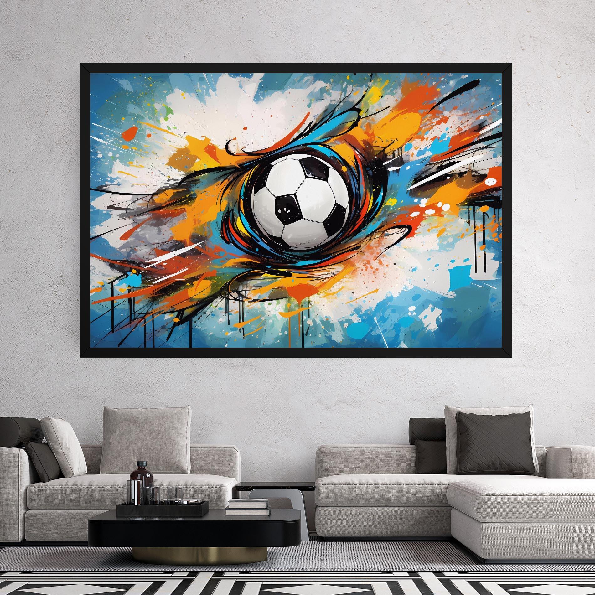 Картина на платно Football Flight Graffiti mockup 2