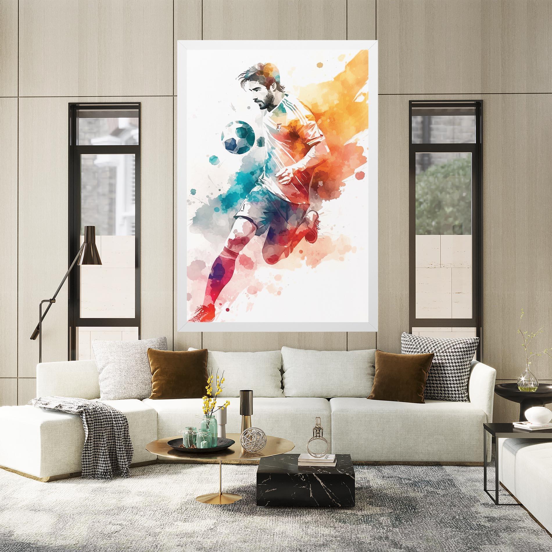 Картина на платно Football Watercolor mockup 2