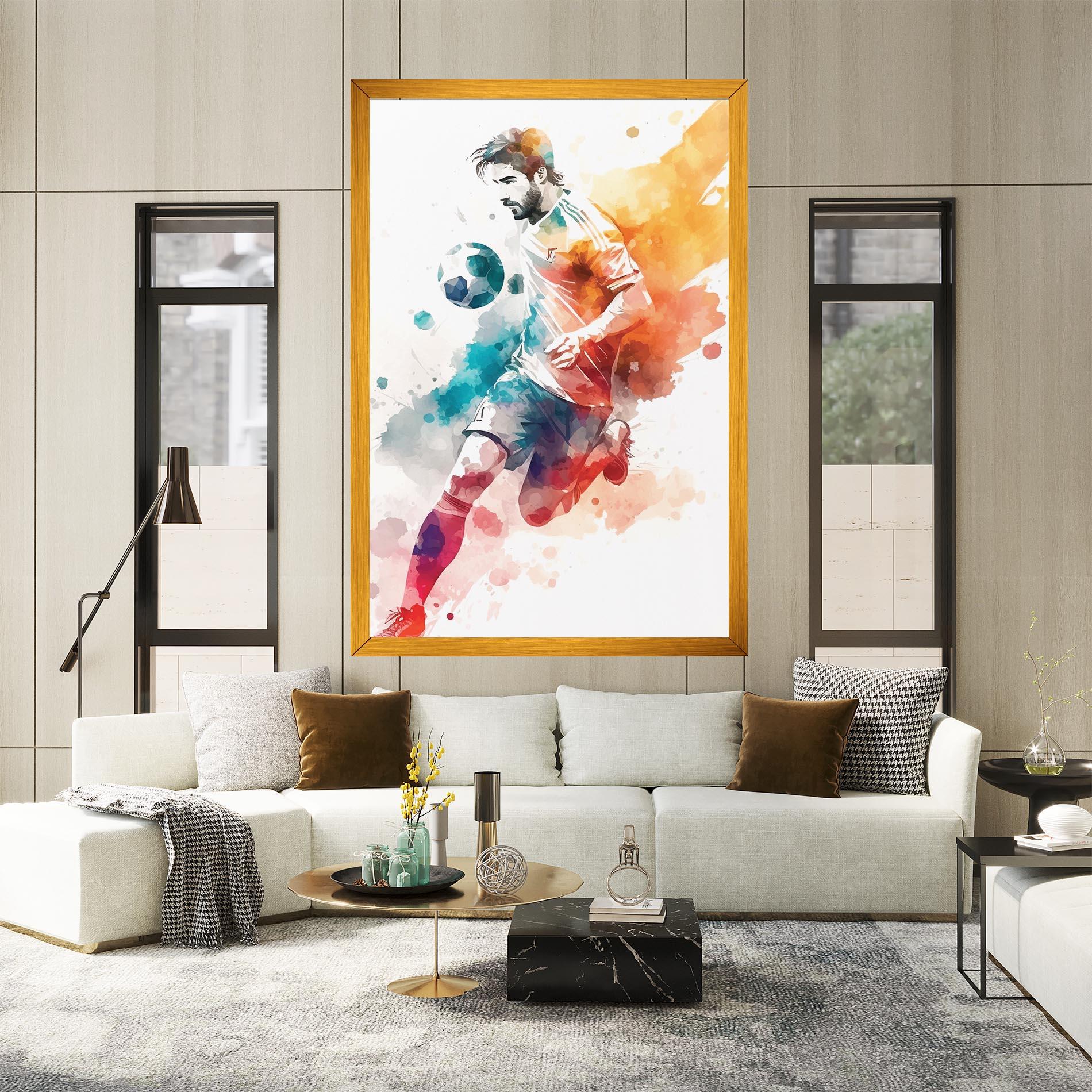 Картина на платно Football Watercolor mockup 2