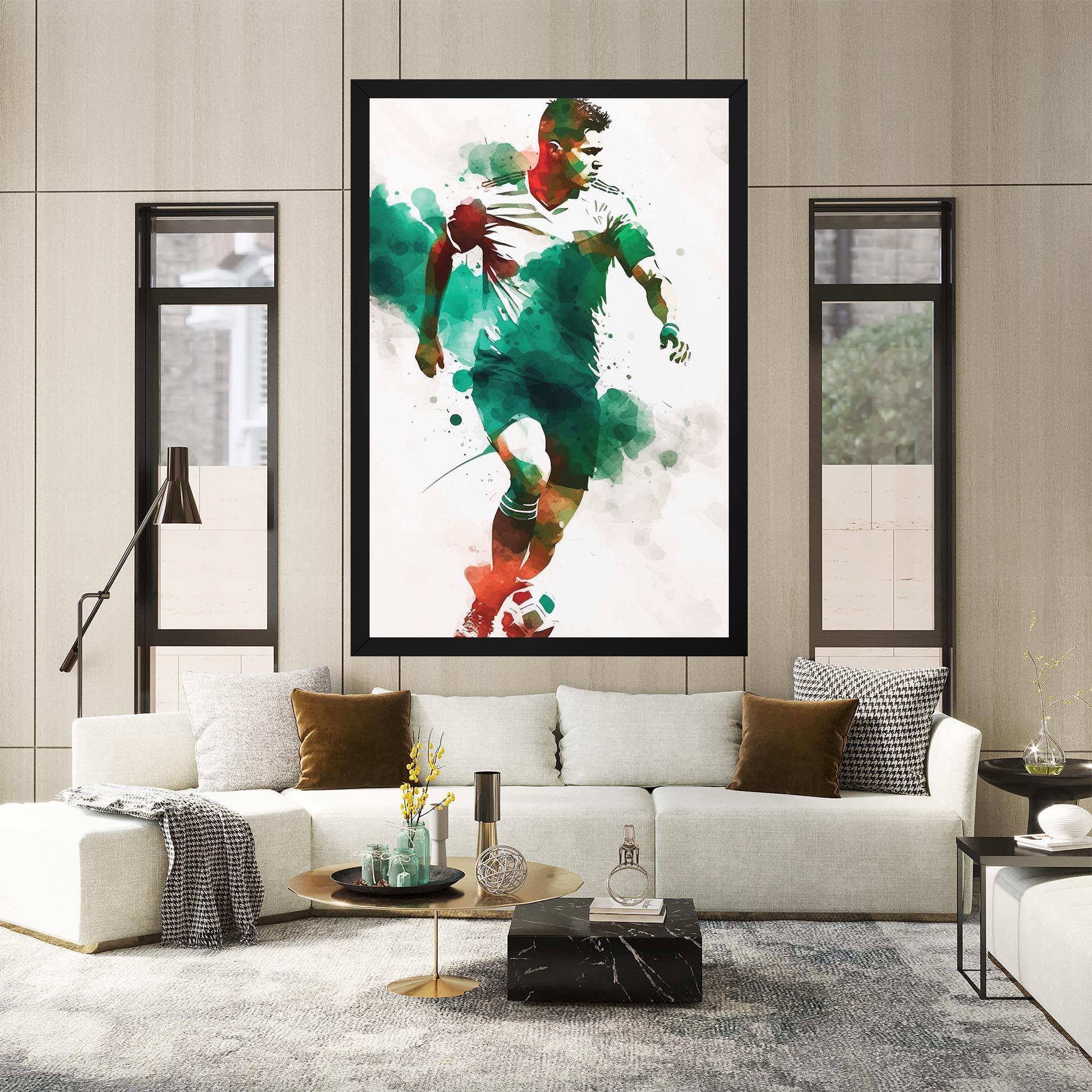 Картина на платно Green Football mockup 2